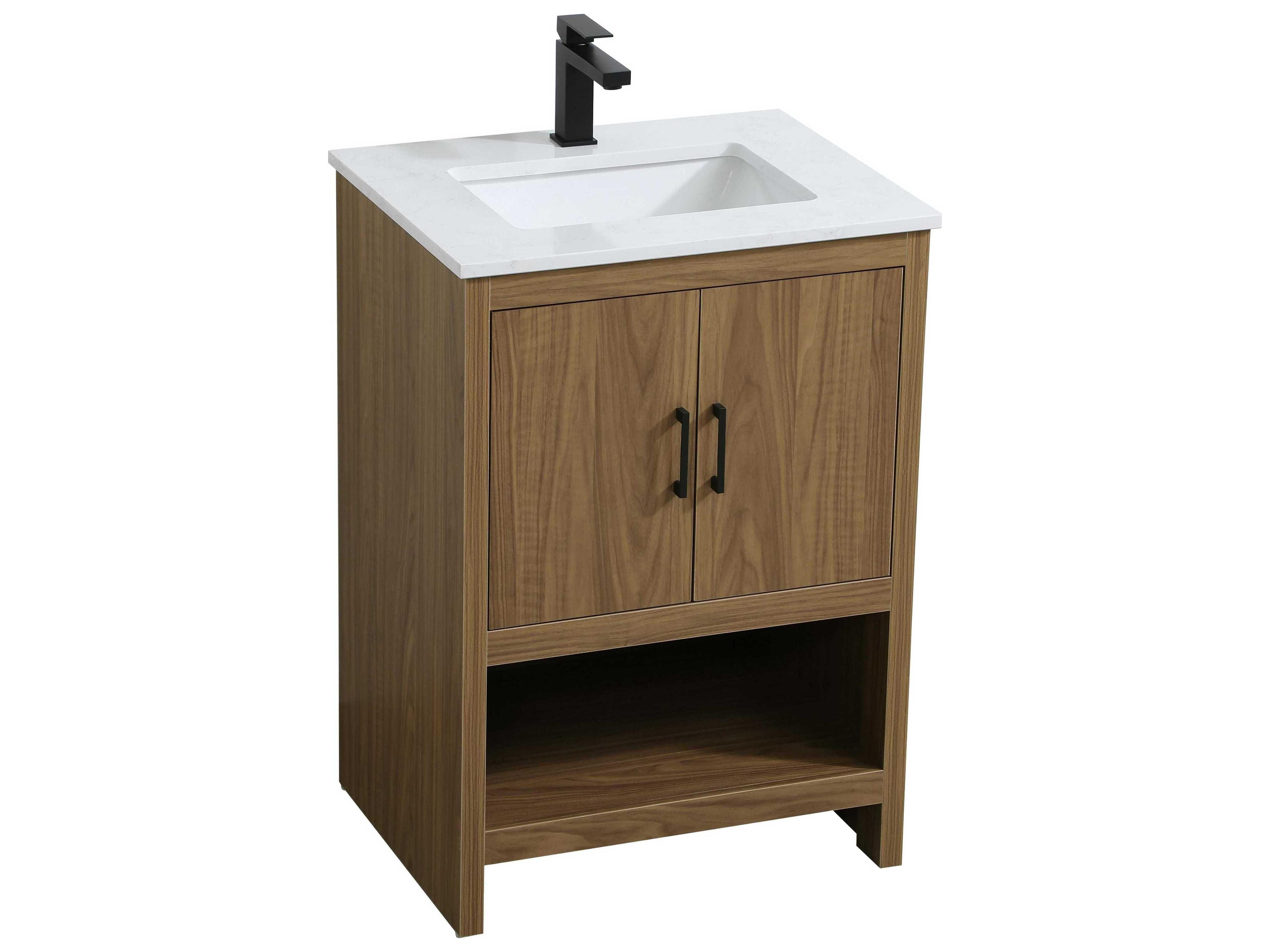 Elegant Lighting Ira Walnut Brown 24" Vanity