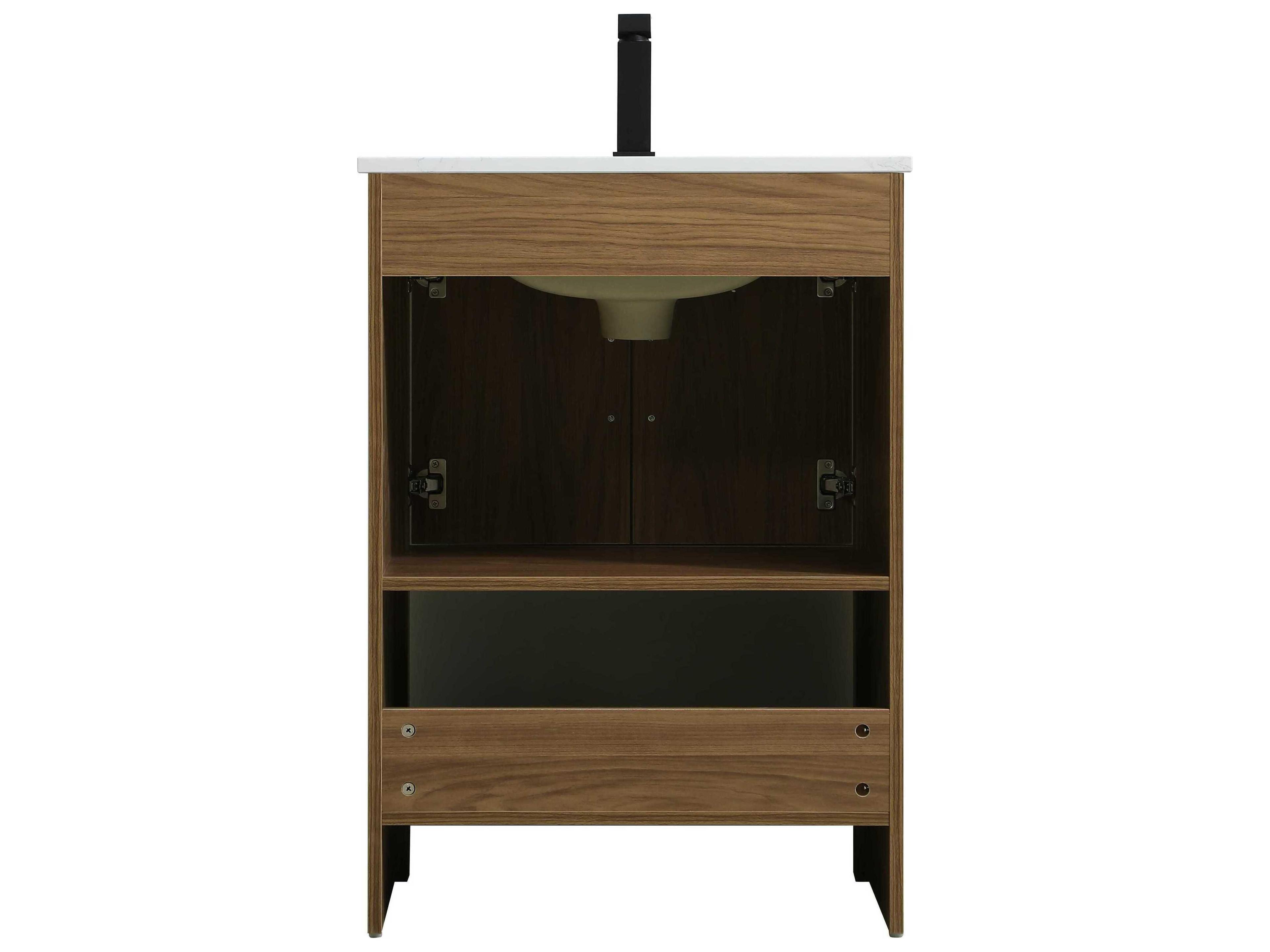 Elegant Lighting Ira Walnut Brown 24" Vanity