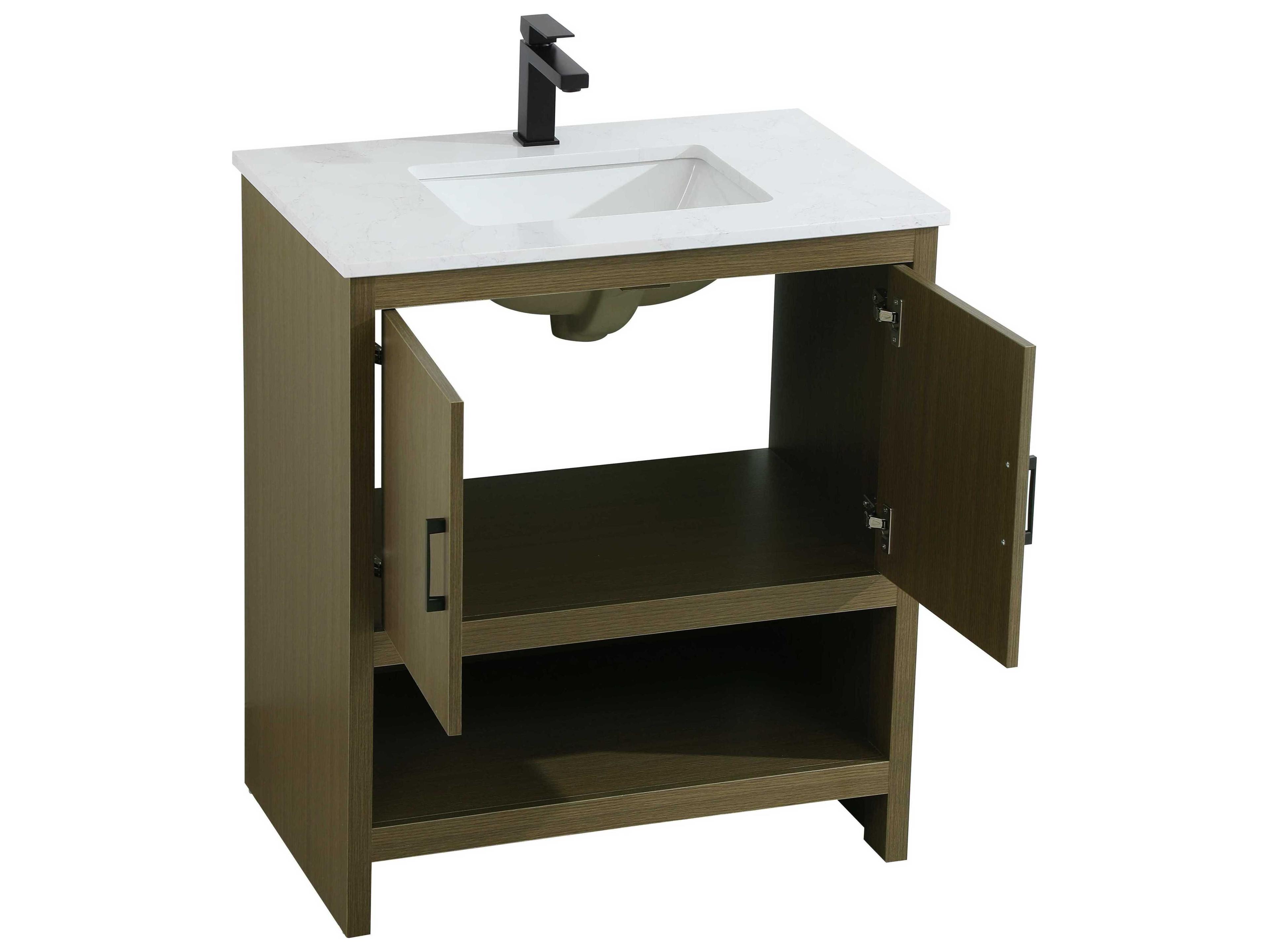 Elegant Lighting Ira Chestnut Brown 30" Vanity