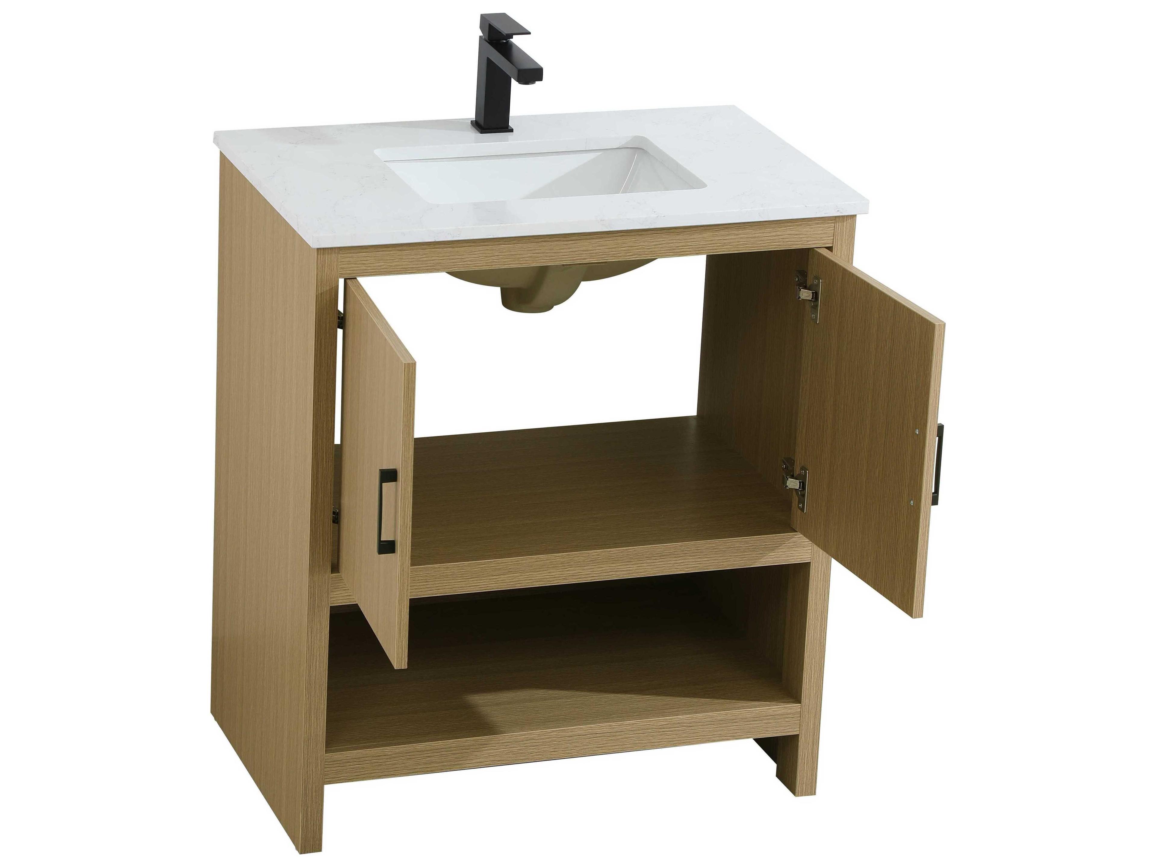 Elegant Lighting Ira Honey Brown 30" Vanity