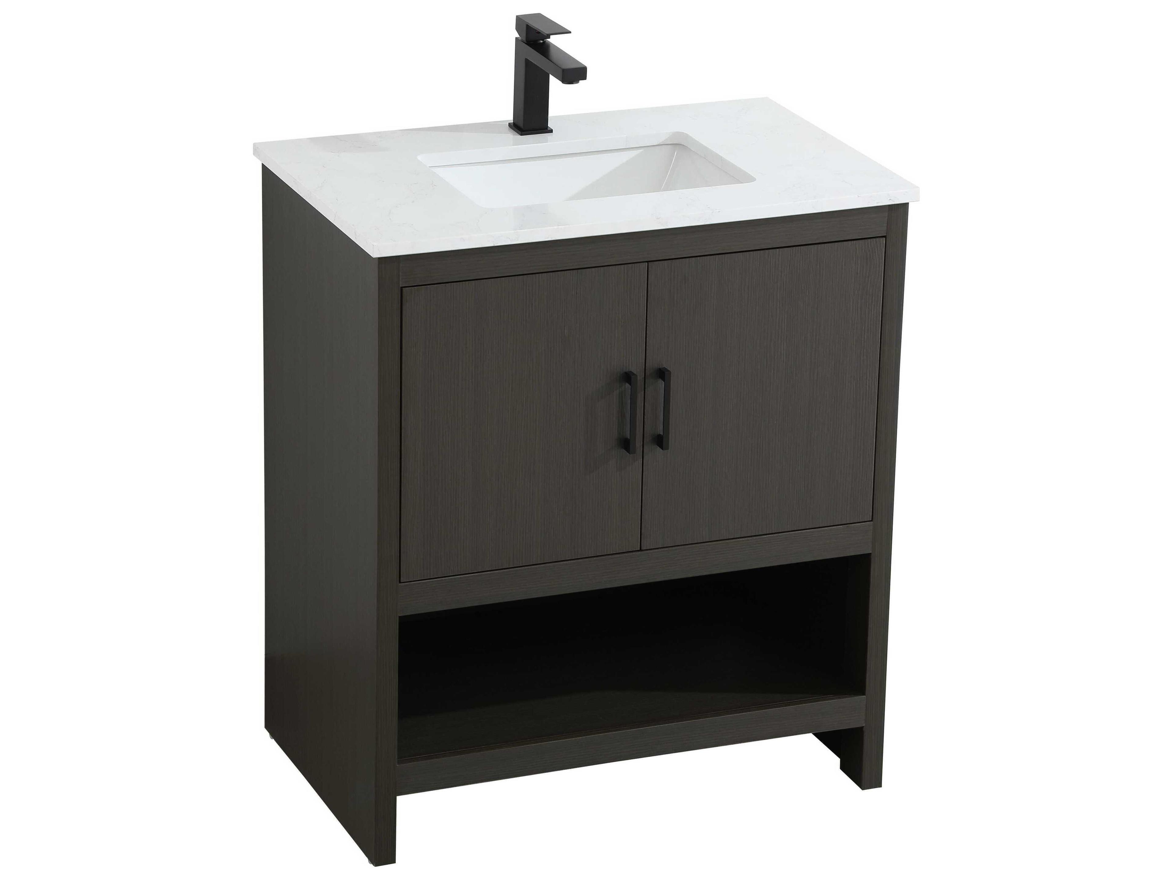 Elegant Lighting Ira Mocha Brown 30" Vanity