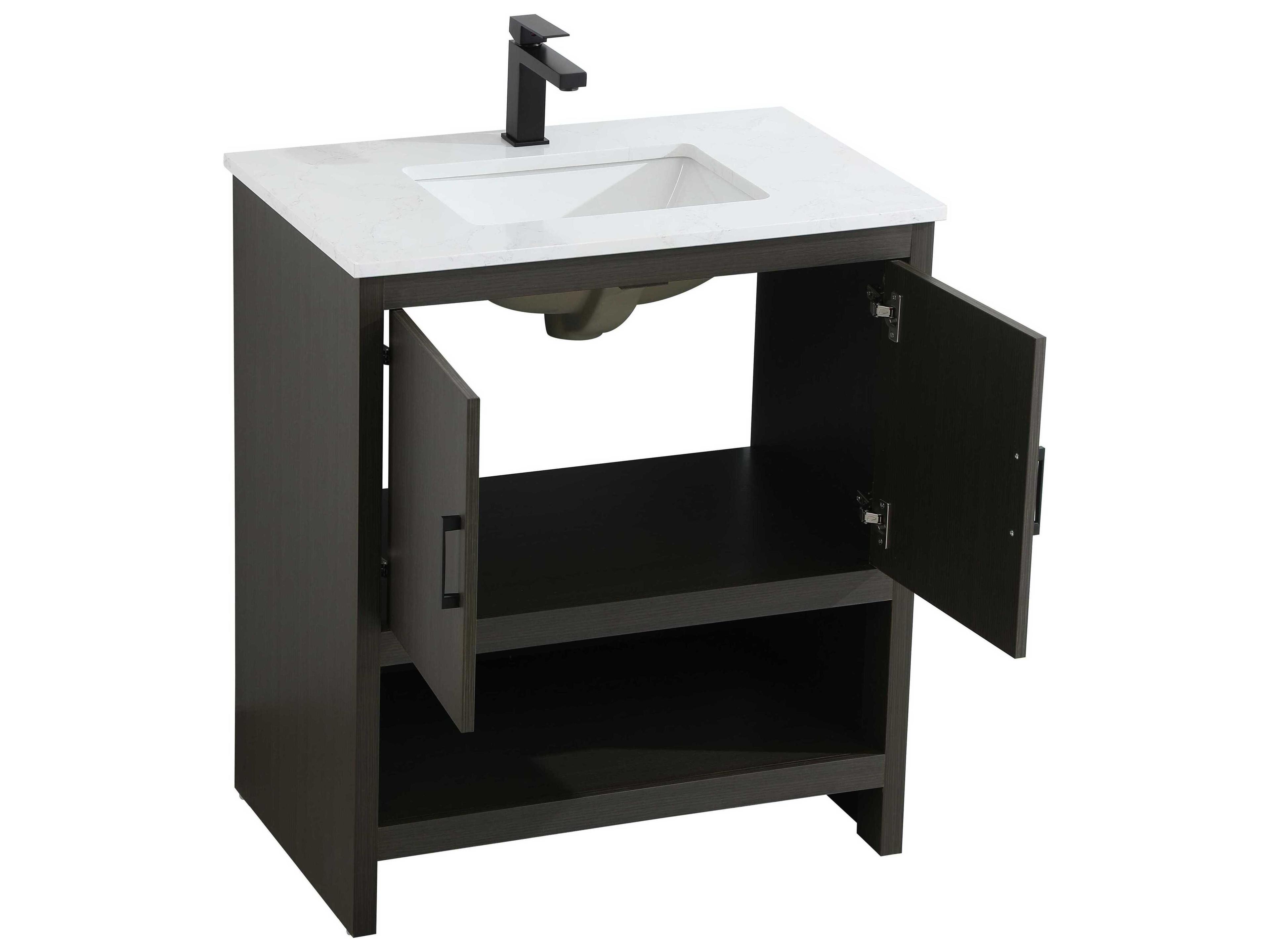 Elegant Lighting Ira Mocha Brown 30" Vanity