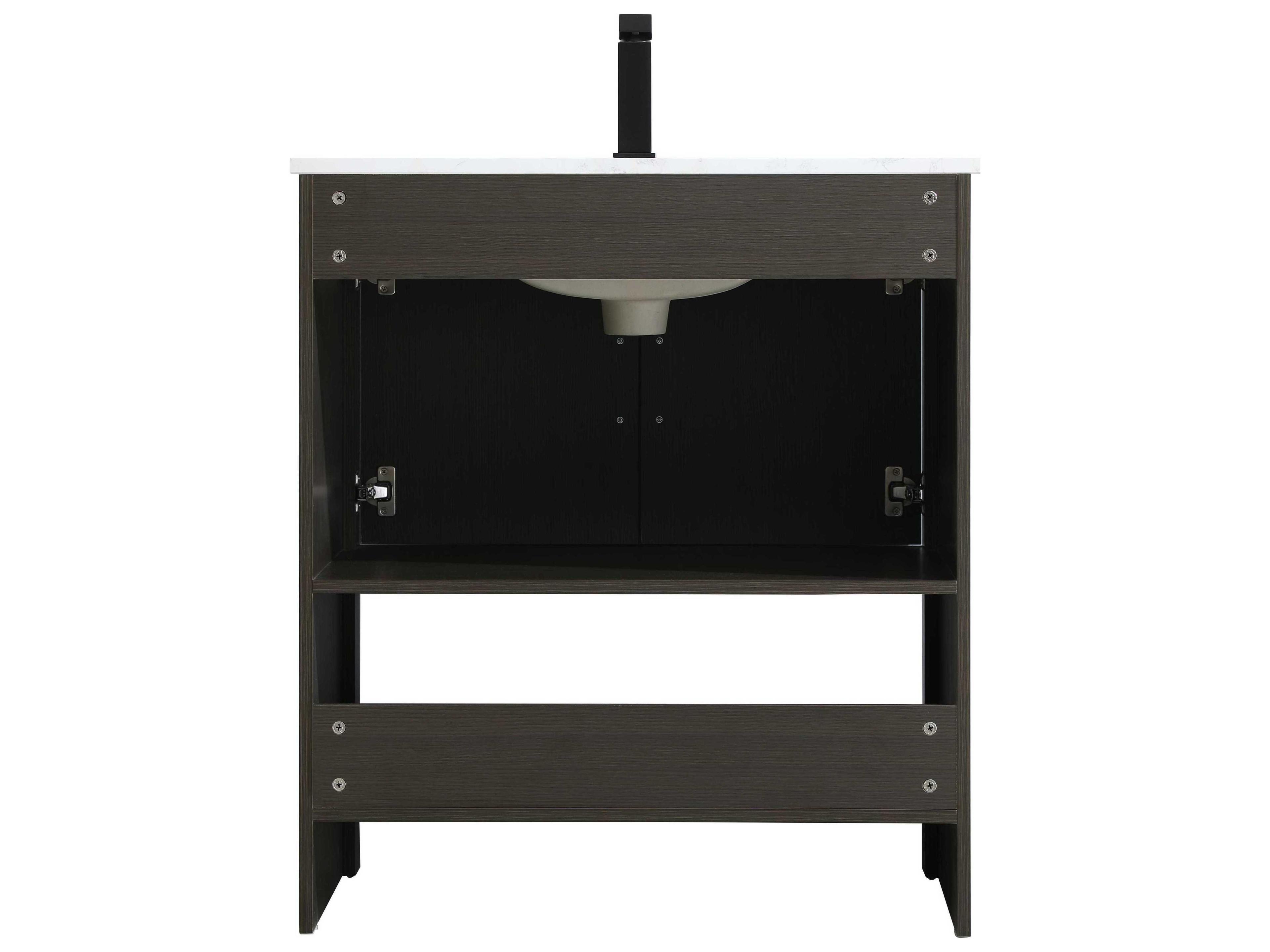 Elegant Lighting Ira Mocha Brown 30" Vanity