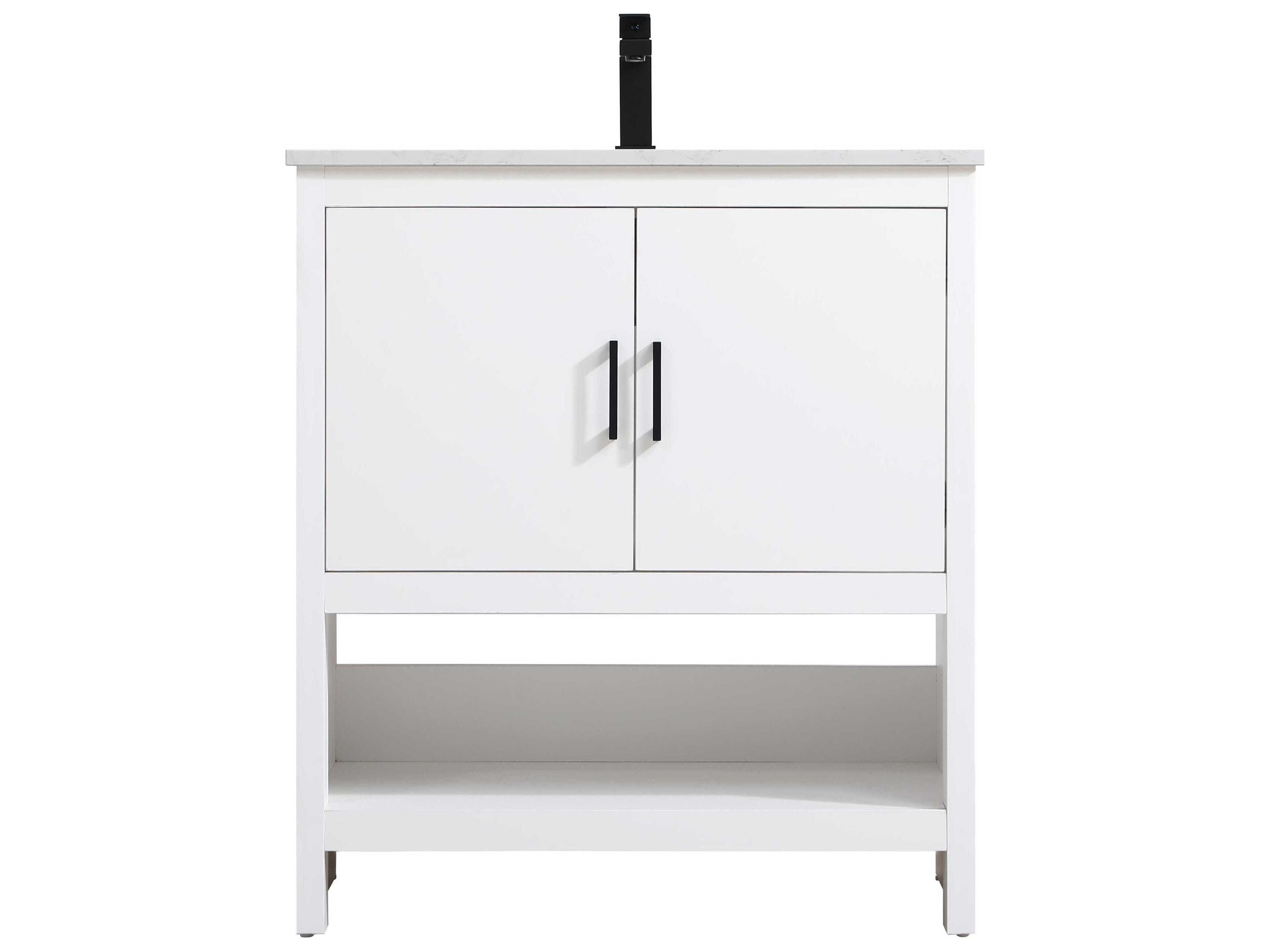 Elegant Lighting Ira White 30" Vanity