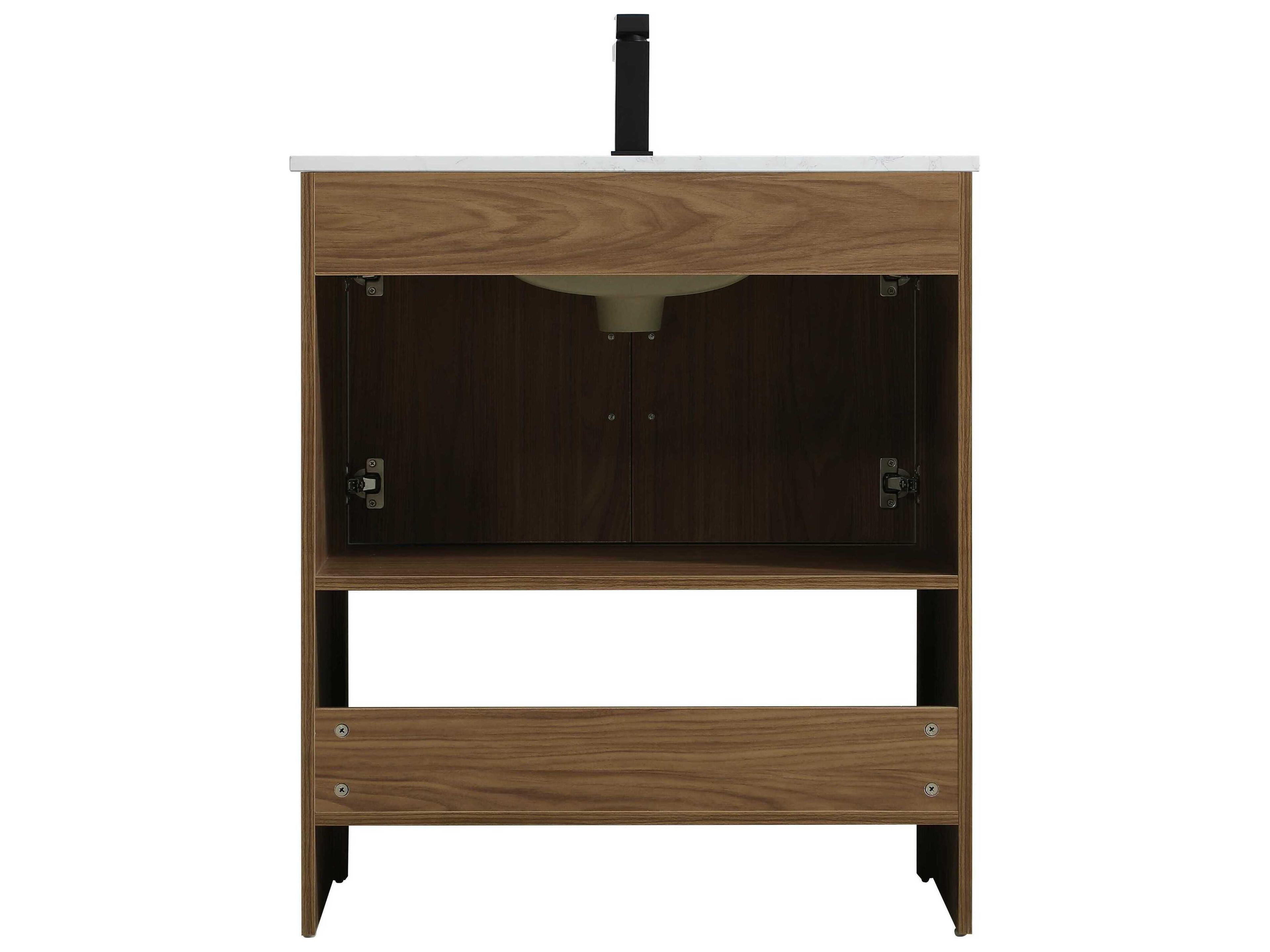 Elegant Lighting Ira Walnut Brown 30" Vanity