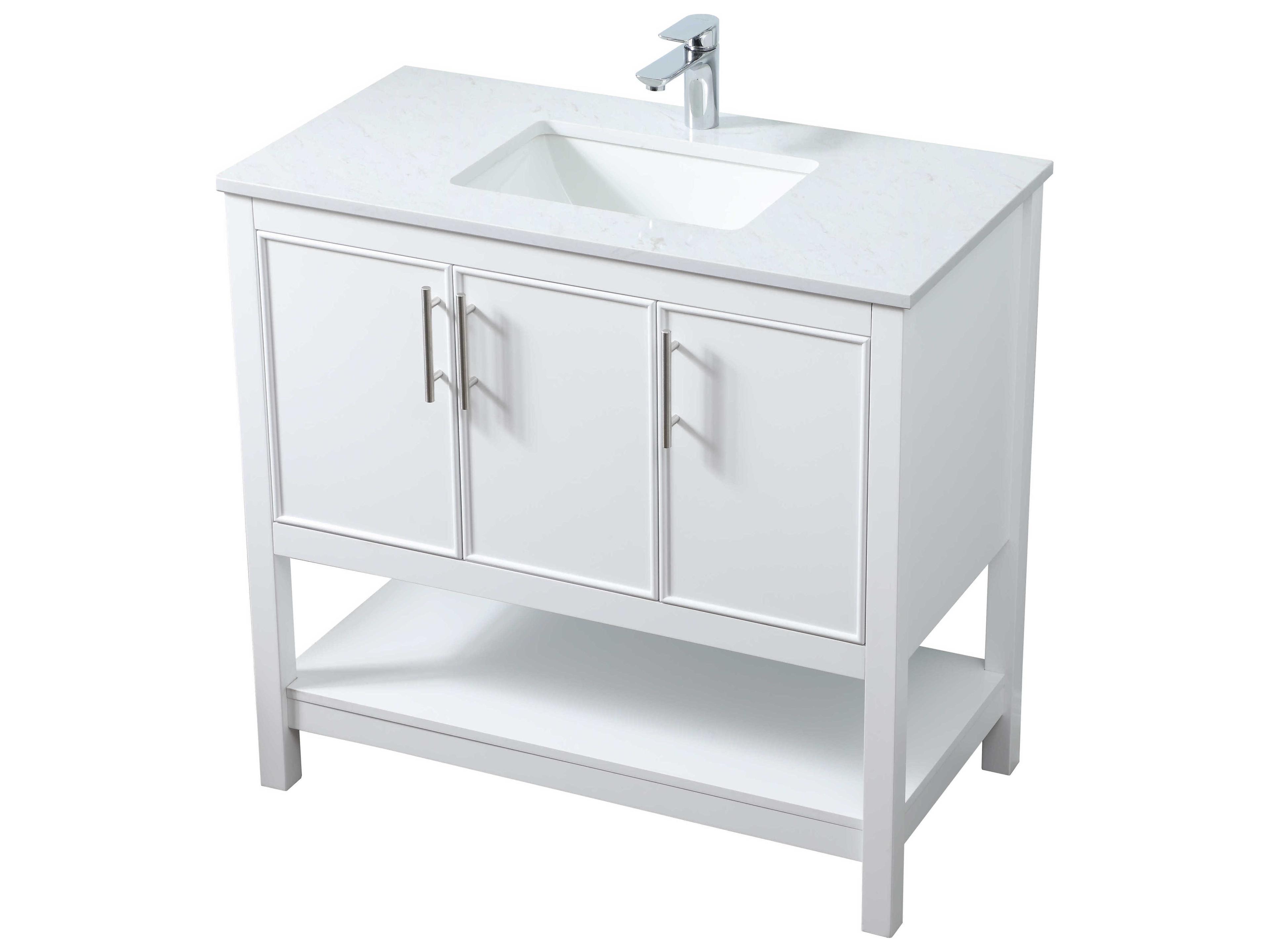 Elegant Lighting Everett White Vanity
