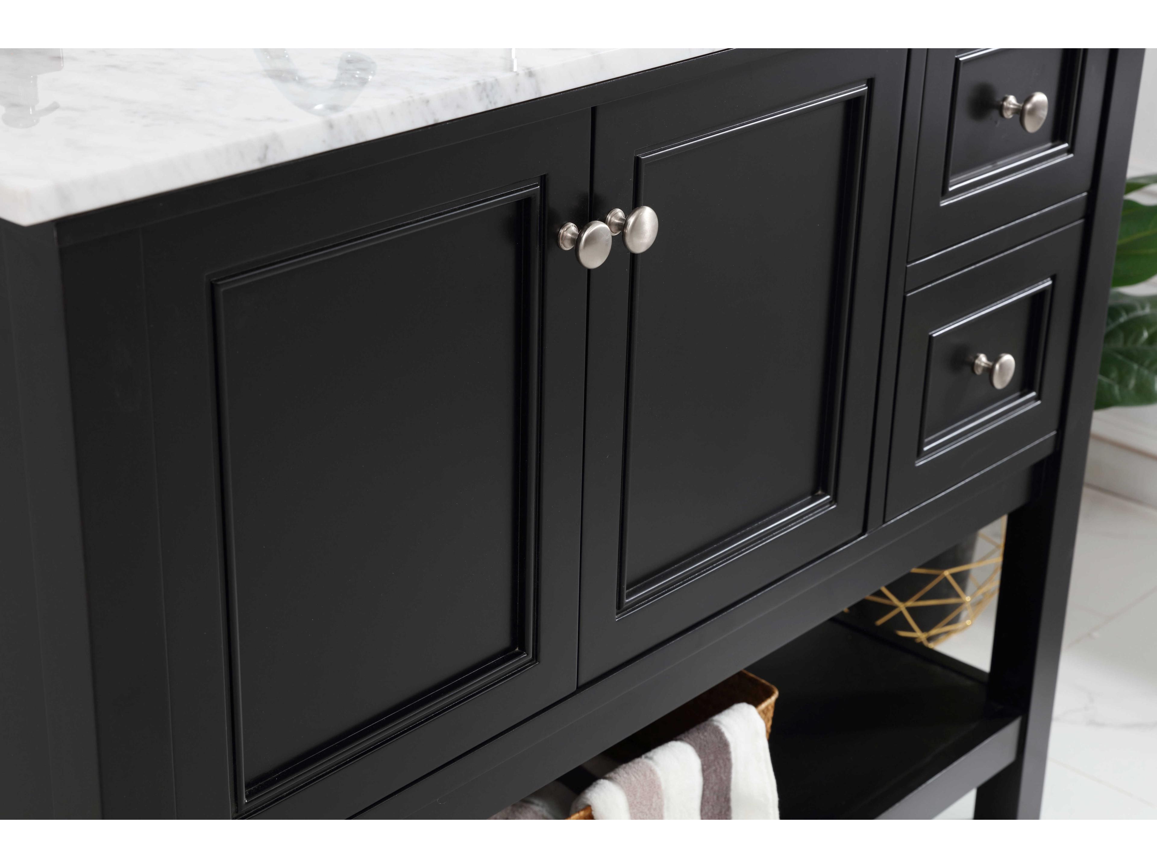 Elegant Lighting Metropolis Black 42" Vanity