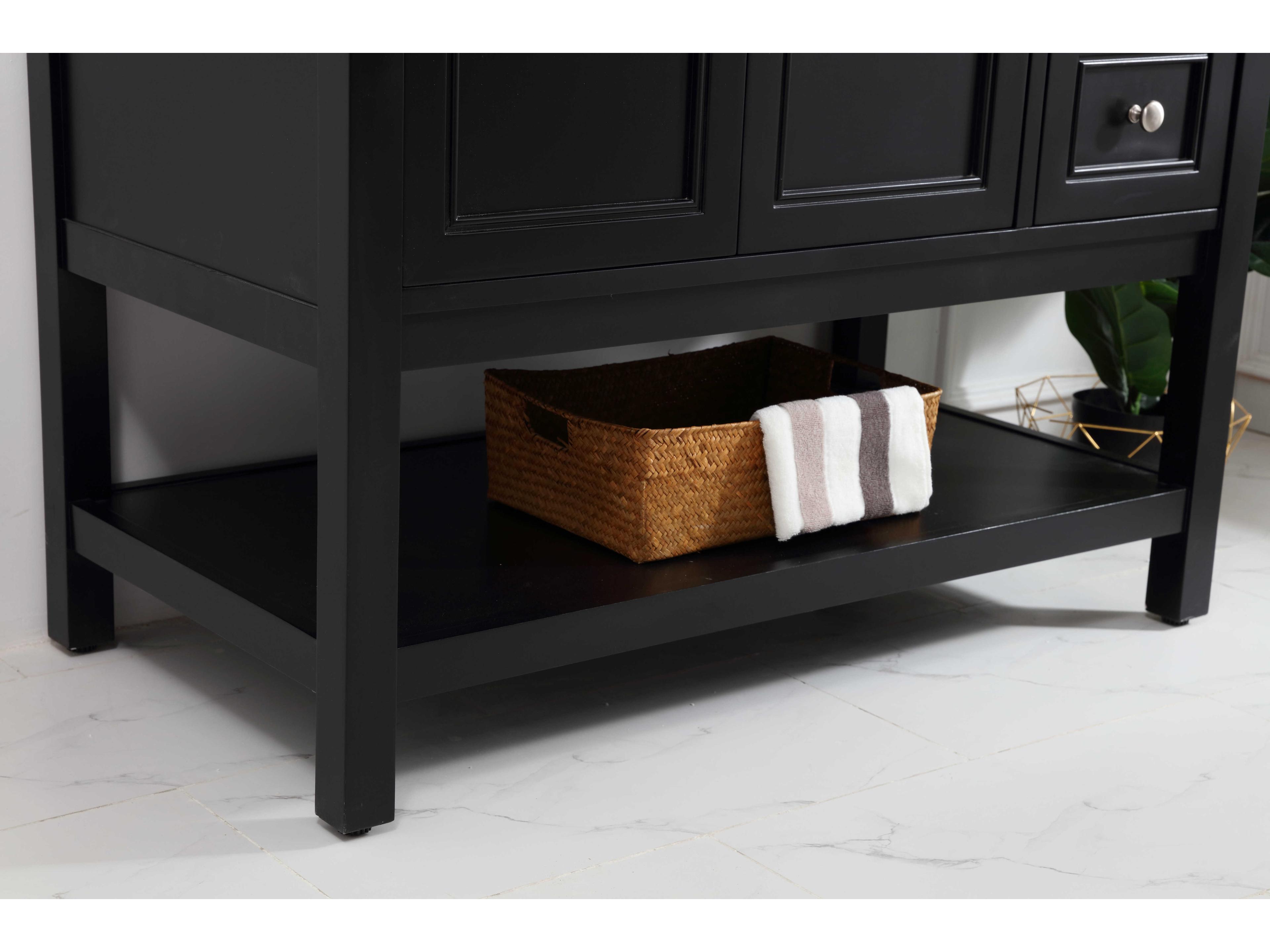 Elegant Lighting Metropolis Black 42" Vanity