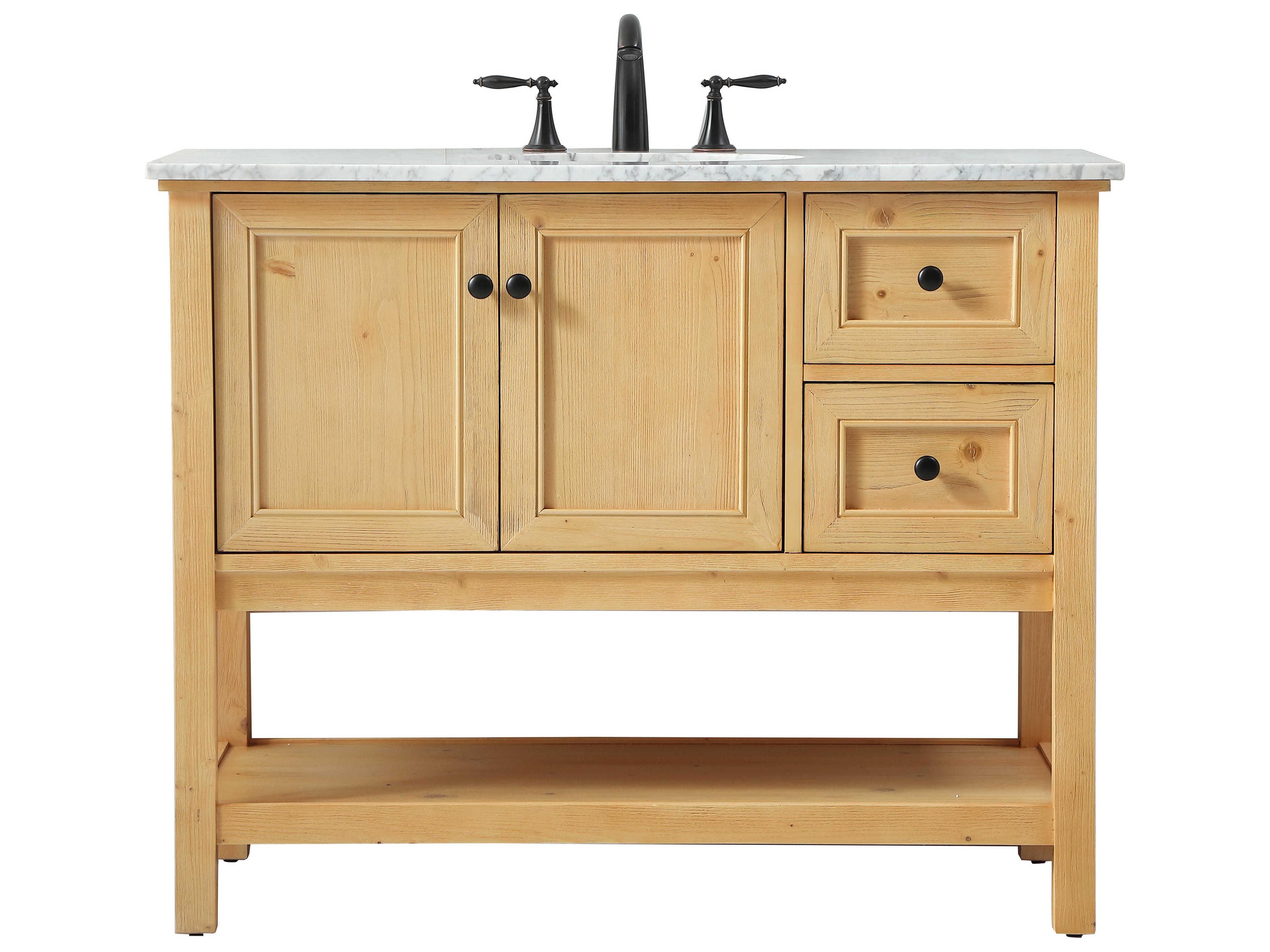 Elegant Lighting Metropolis Natural Wood 42" Vanity