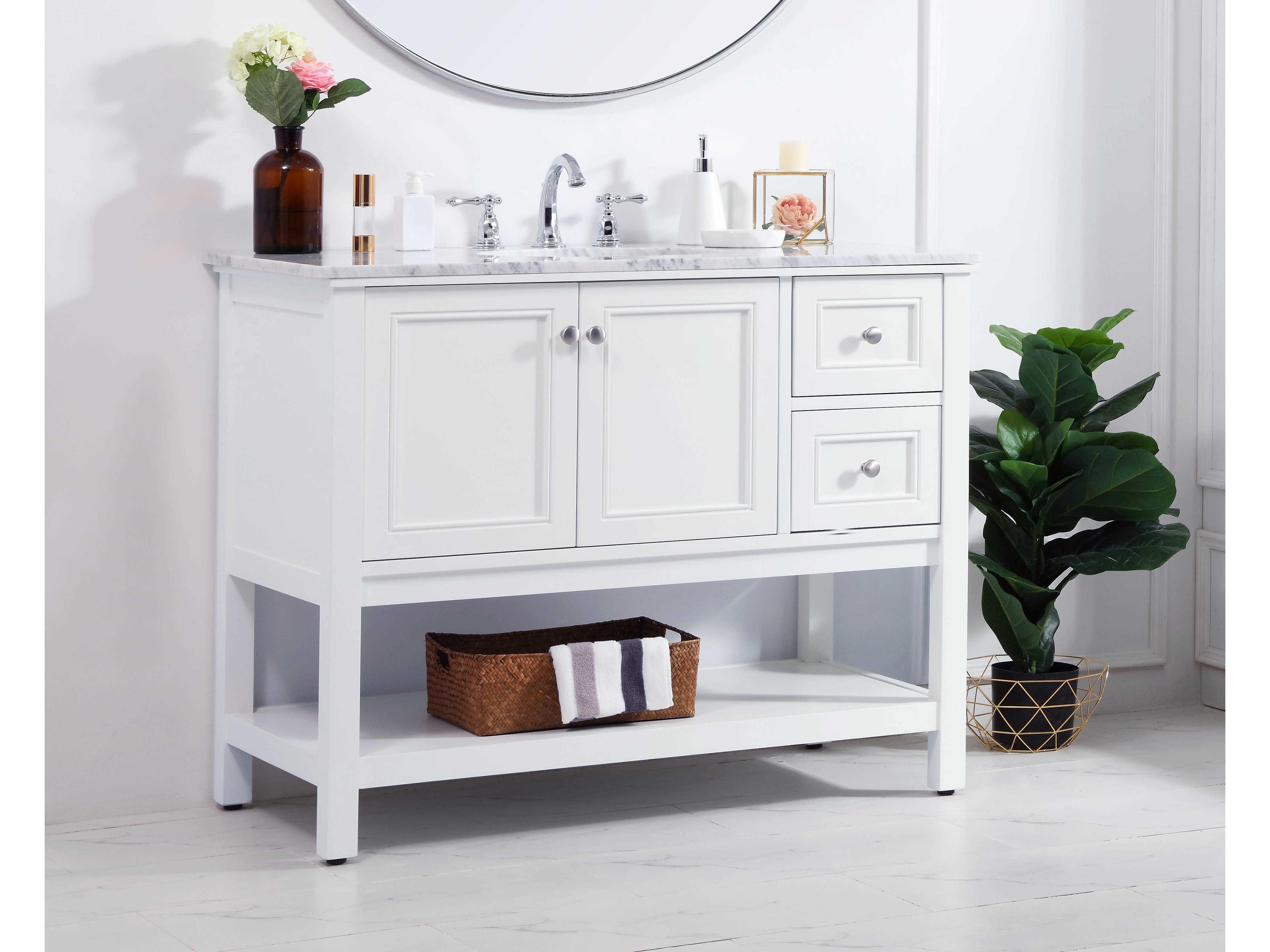 Elegant Lighting Metropolis White 42" Vanity