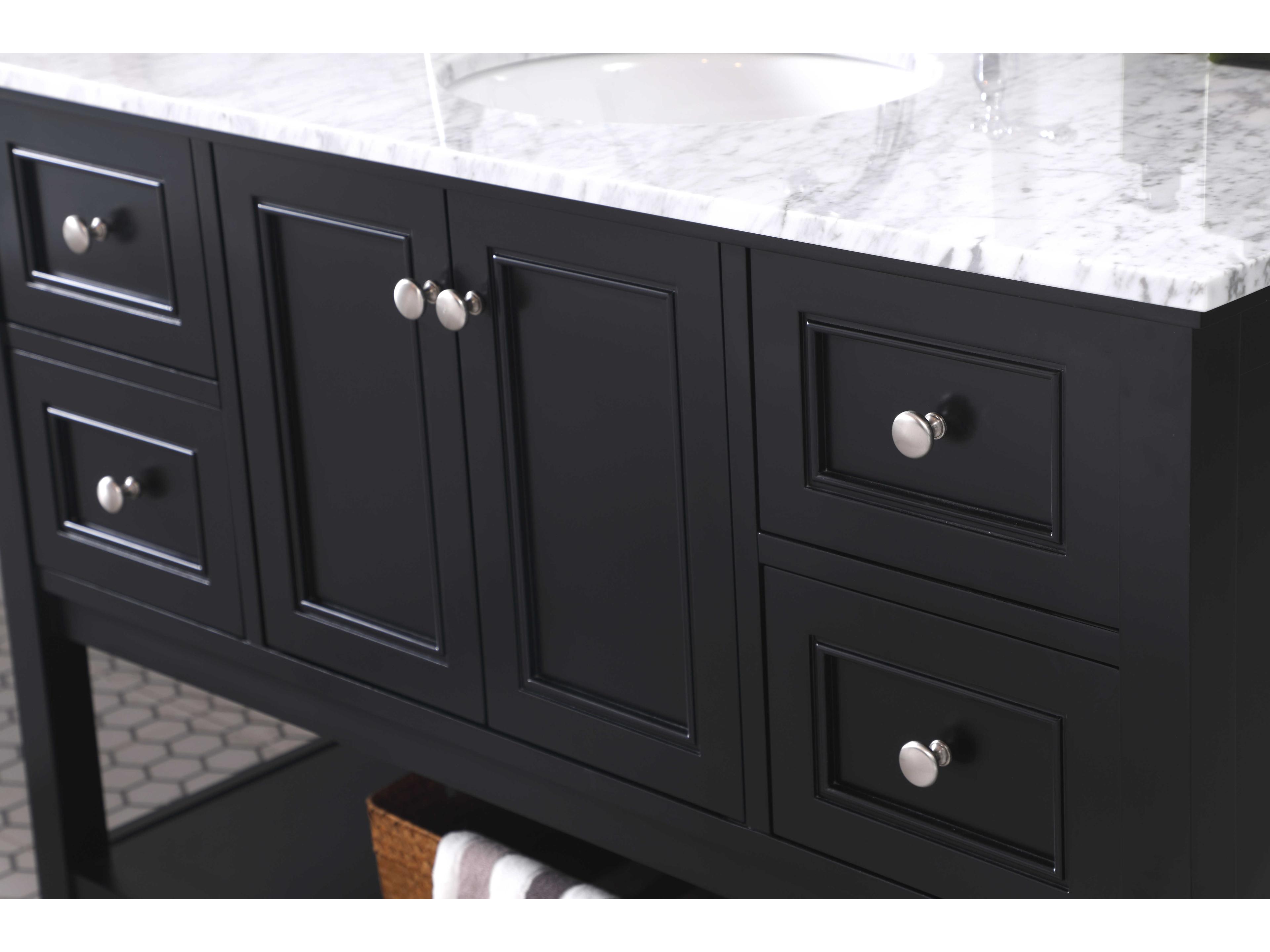 Elegant Lighting Metropolis Black 48" Vanity