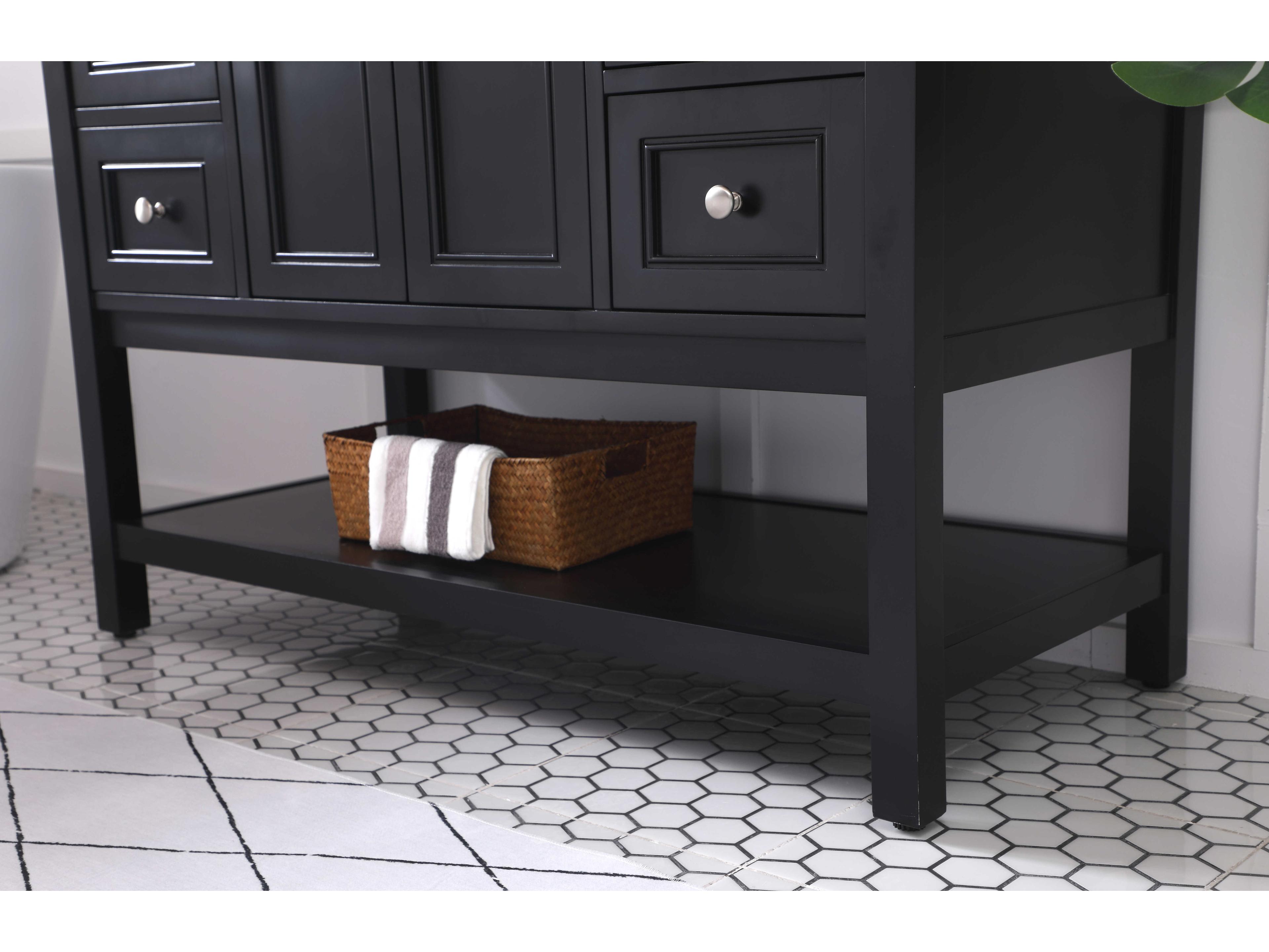 Elegant Lighting Metropolis Black 48" Vanity