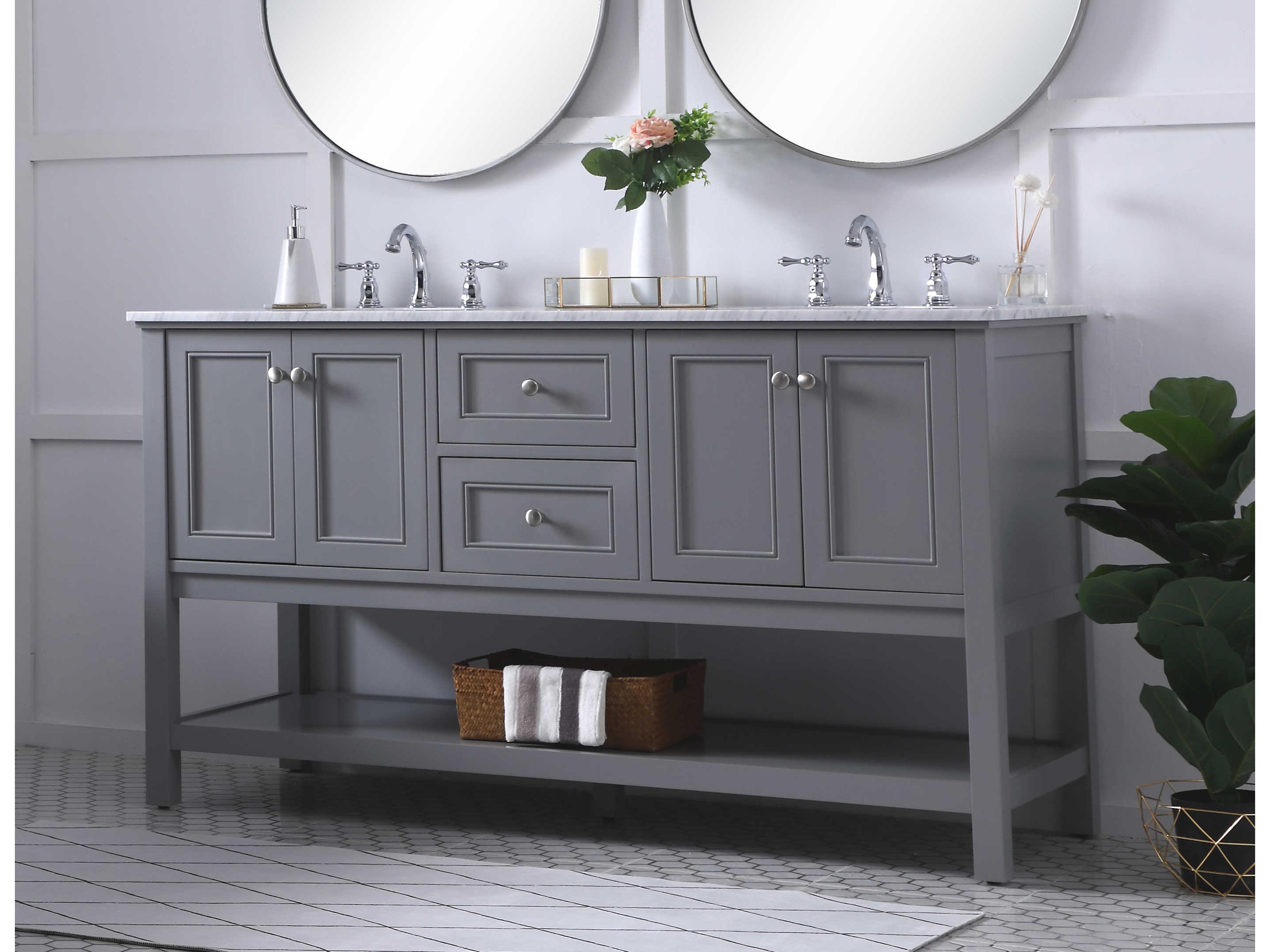 Elegant Lighting Metropolis Grey 60" Vanity