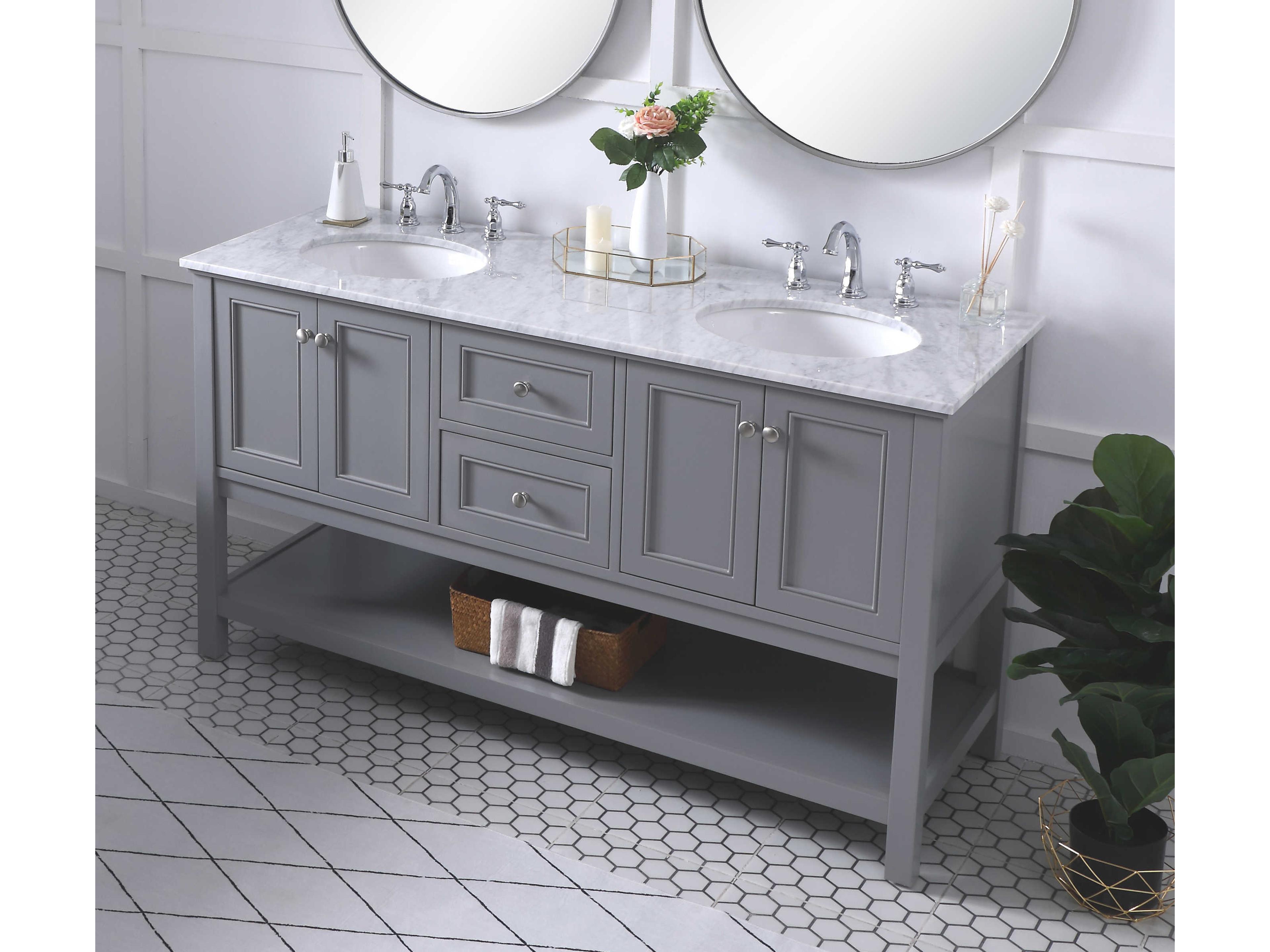 Elegant Lighting Metropolis Grey 60" Vanity