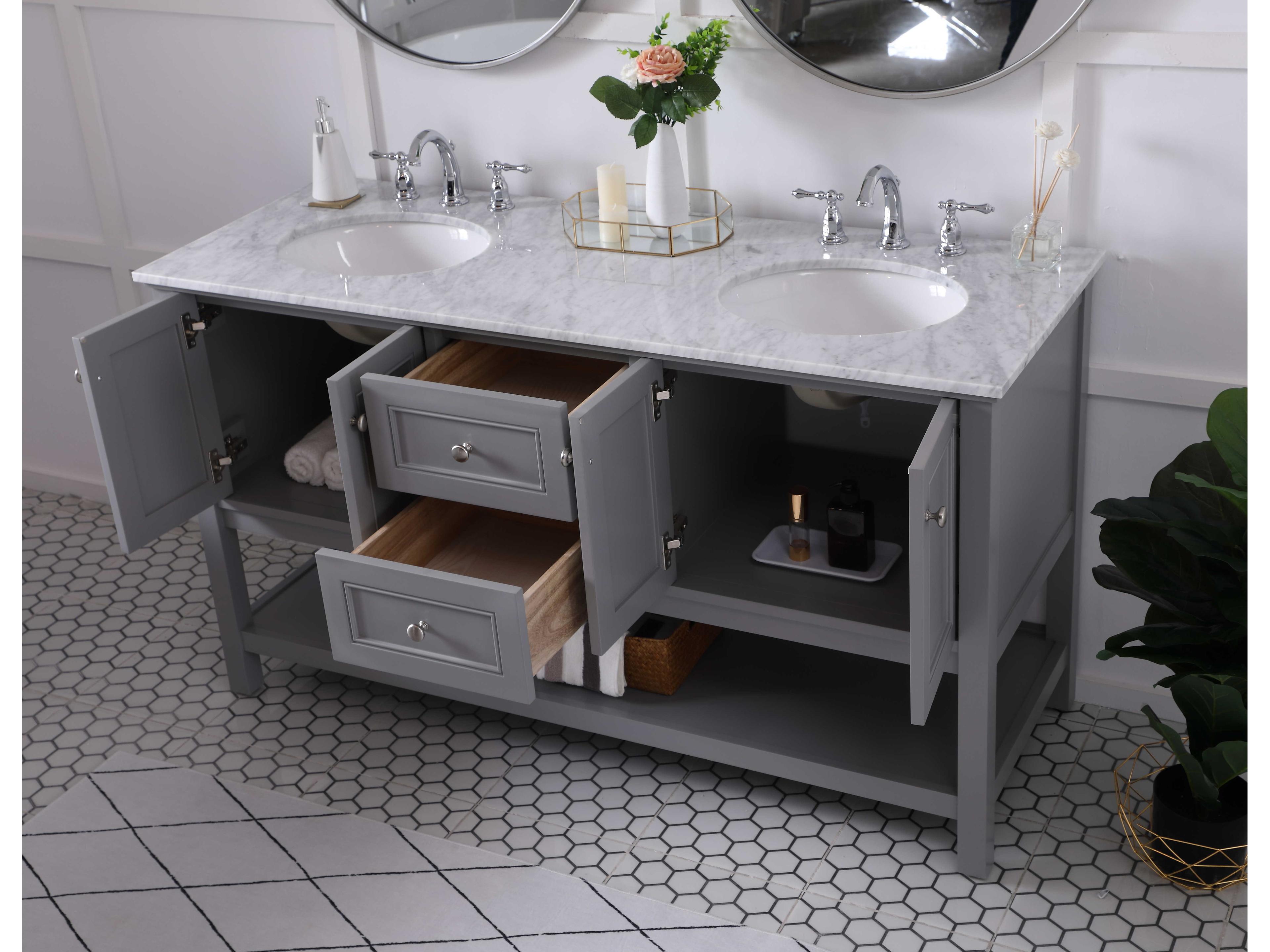 Elegant Lighting Metropolis Grey 60" Vanity
