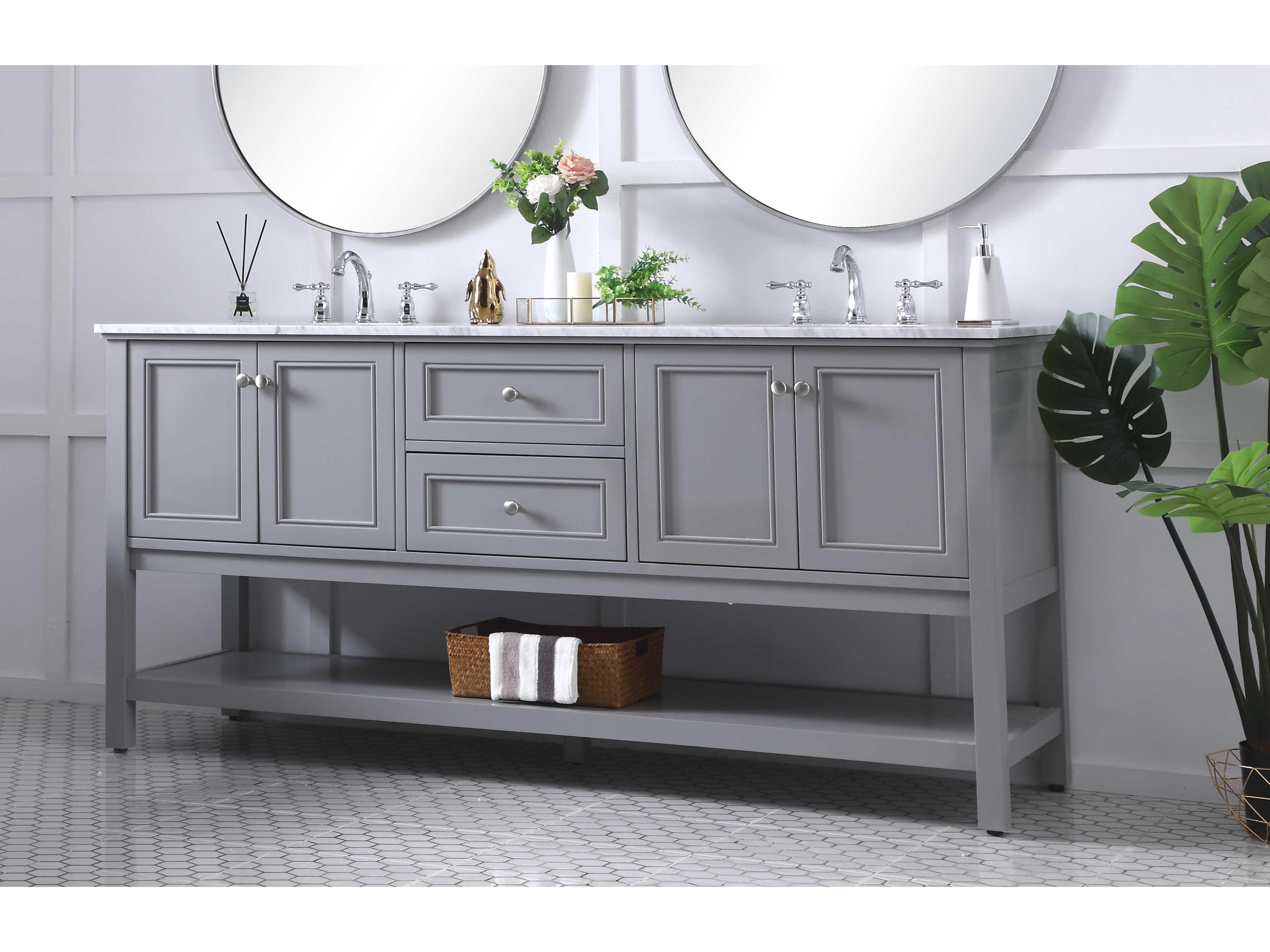 Elegant Lighting Metropolis Grey 72" Vanity