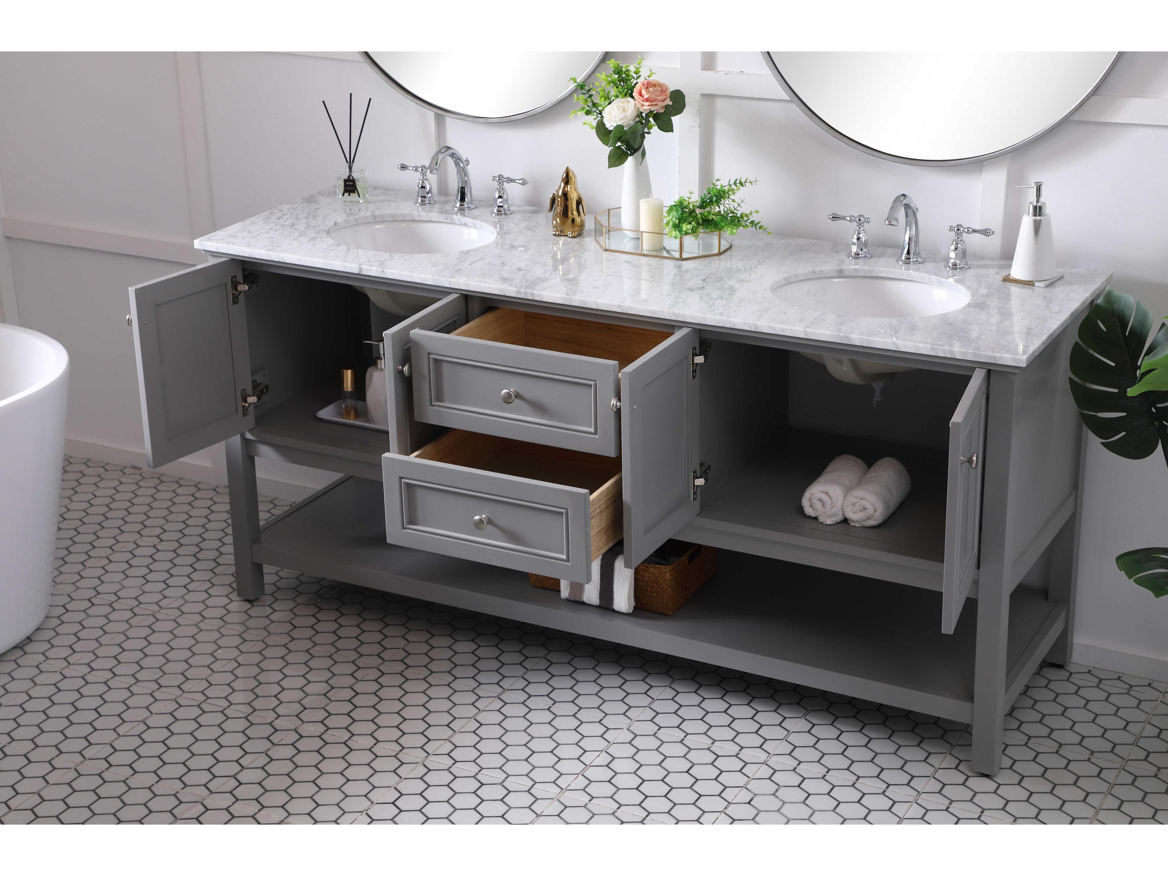Elegant Lighting Metropolis Grey 72" Vanity