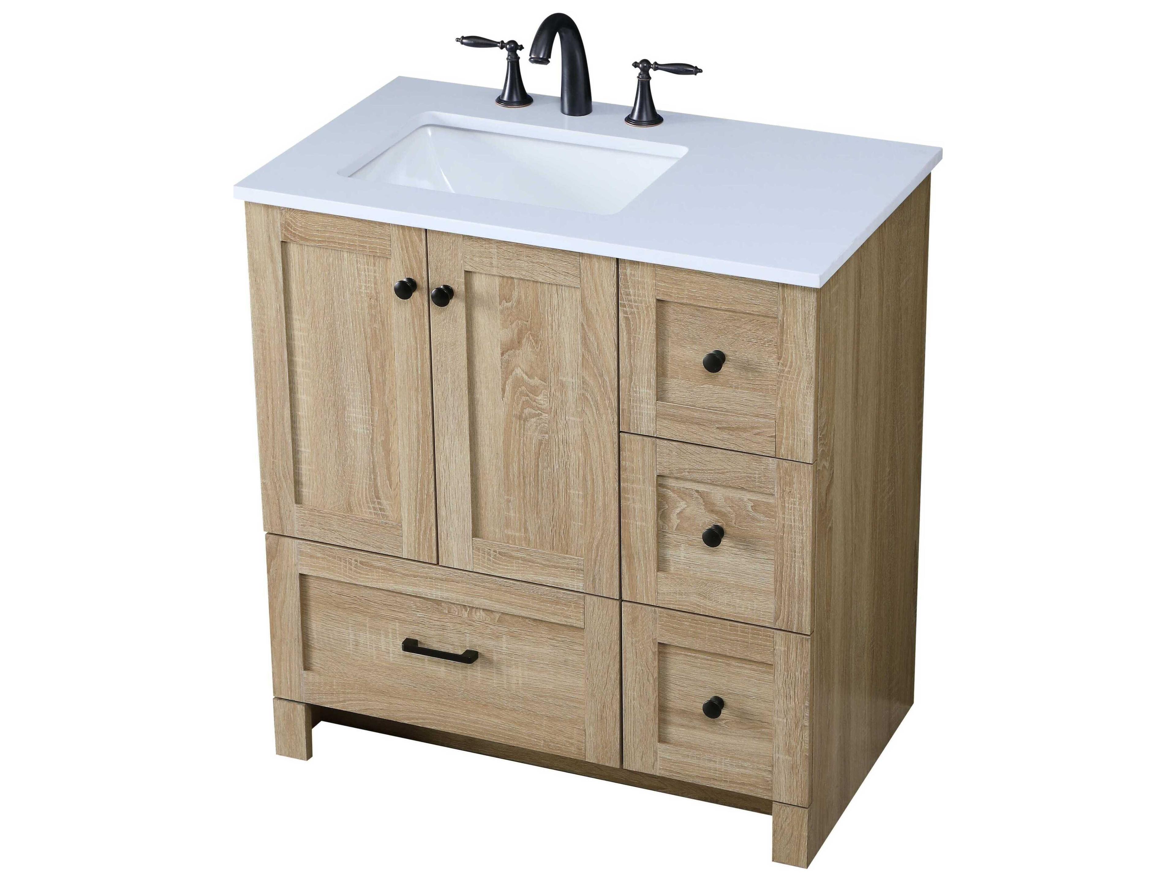 Elegant Lighting Soma 32" Mango Wood Vanity