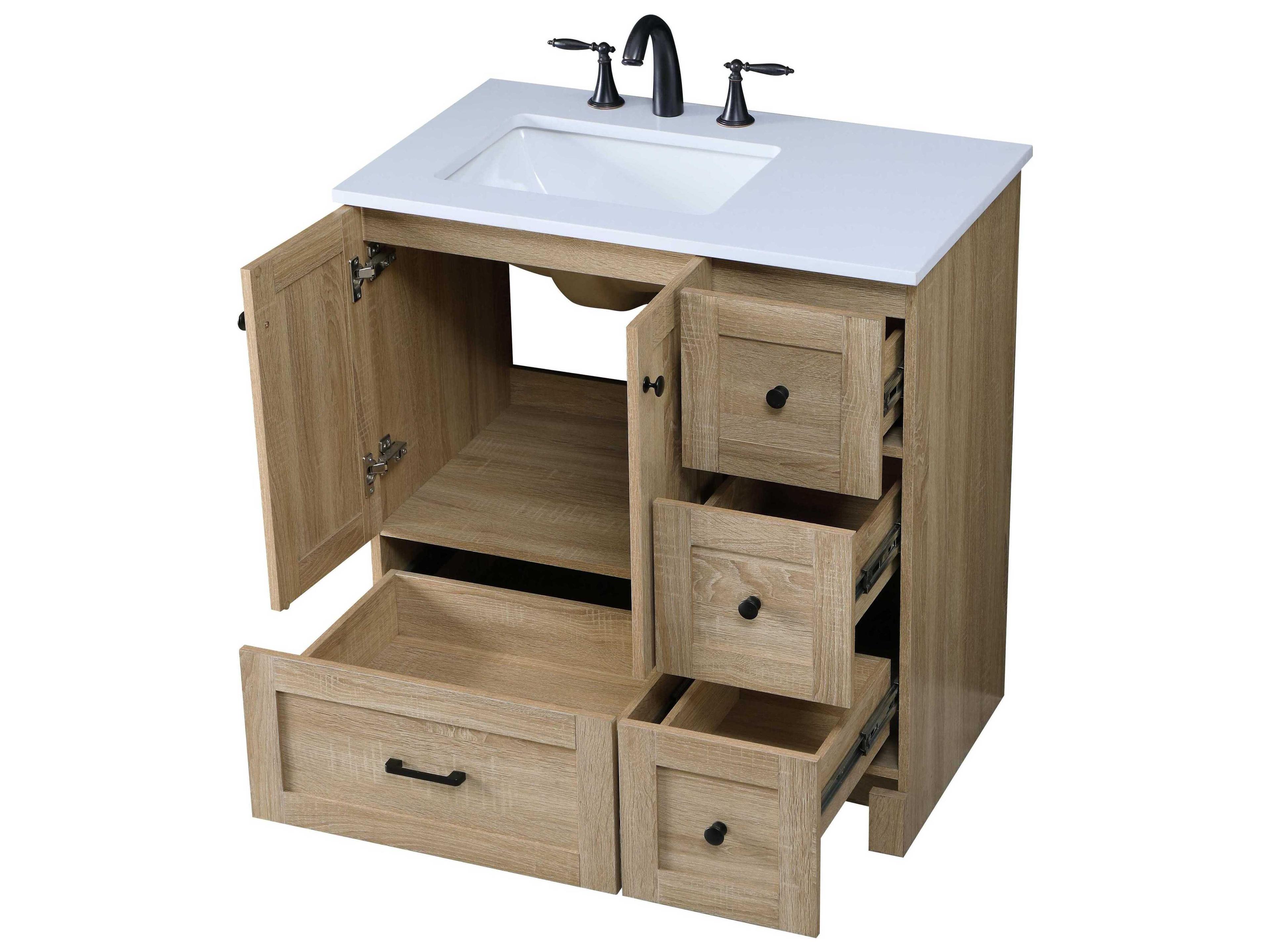 Elegant Lighting Soma 32" Mango Wood Vanity