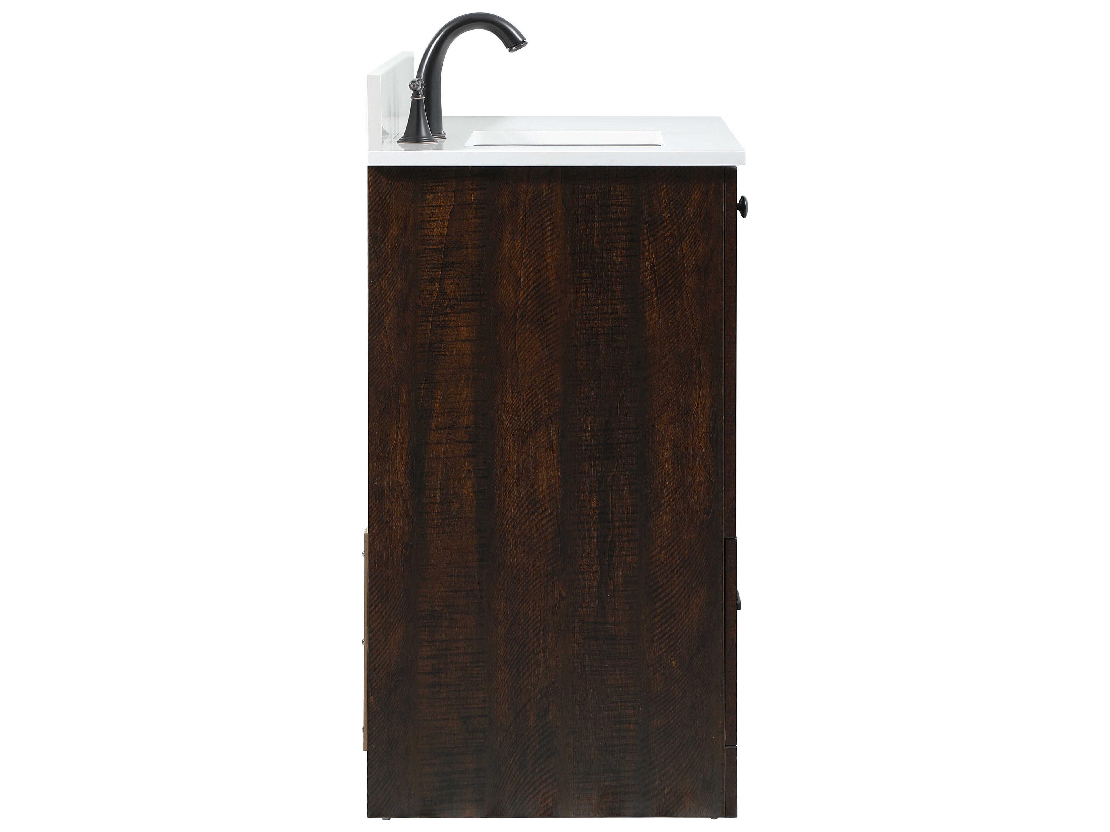 Elegant Lighting Soma Expresso 36" Vanity with Backsplash