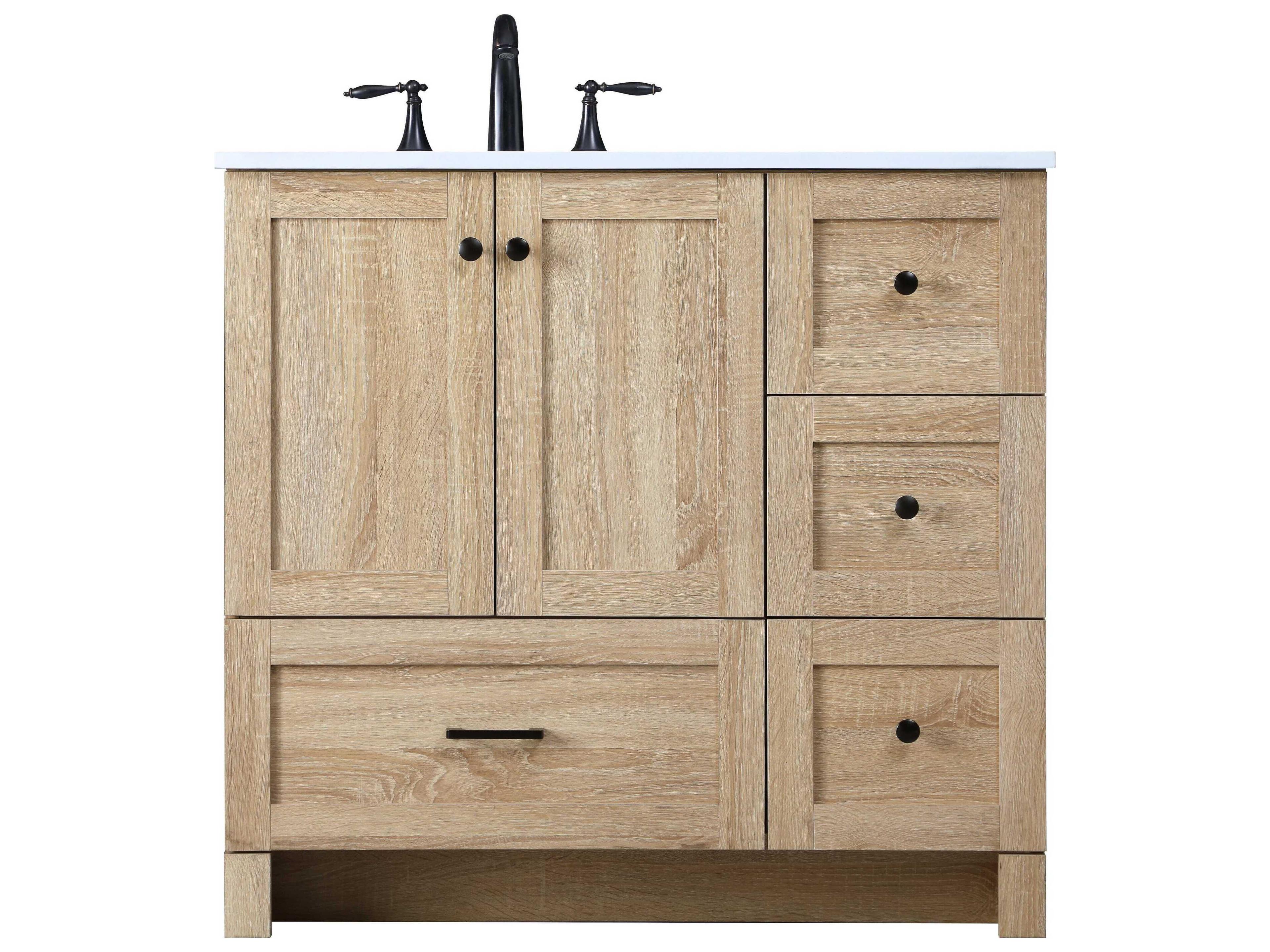 Elegant Lighting Soma 36" Mango Wood Vanity