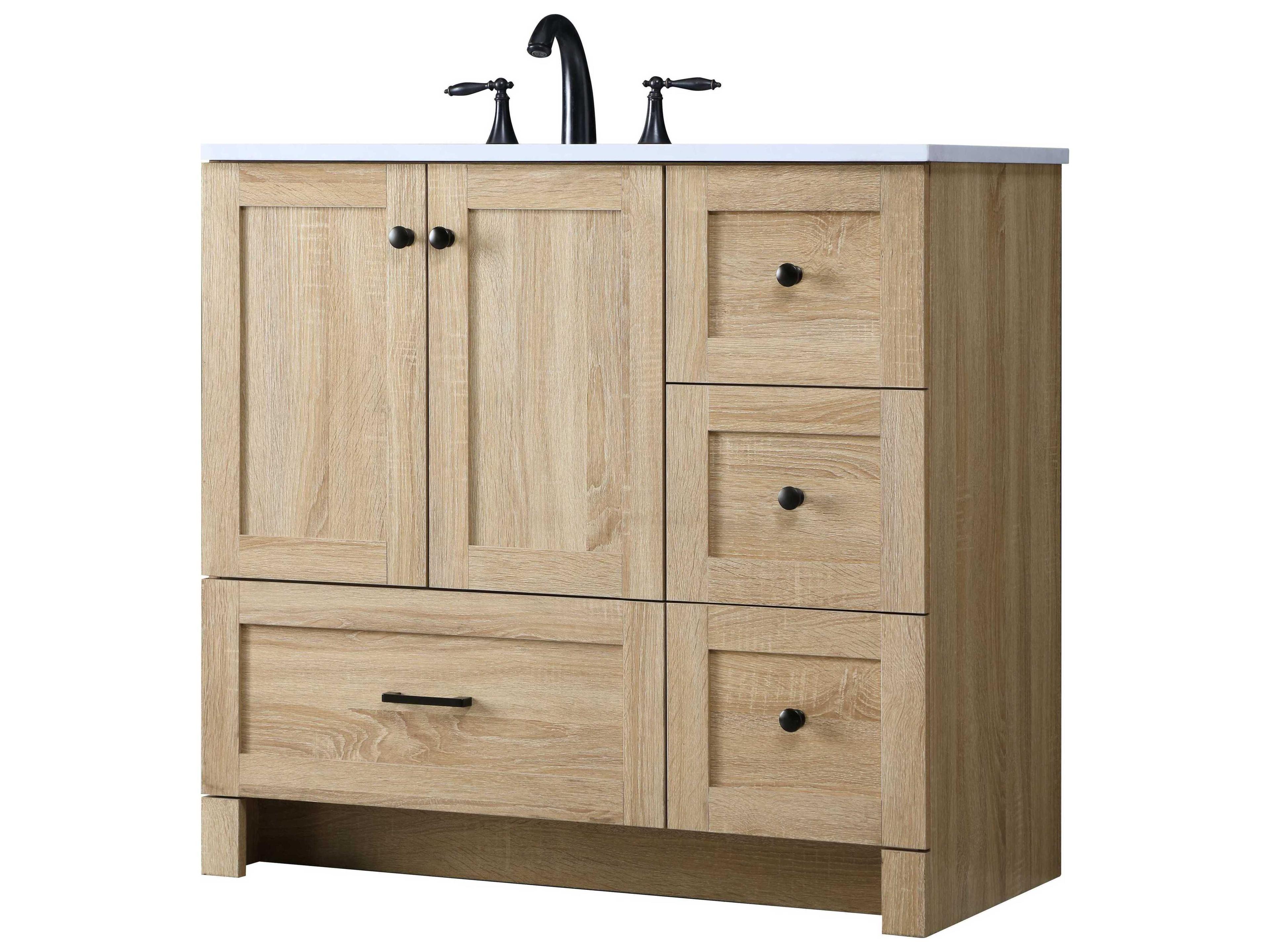 Elegant Lighting Soma 36" Mango Wood Vanity