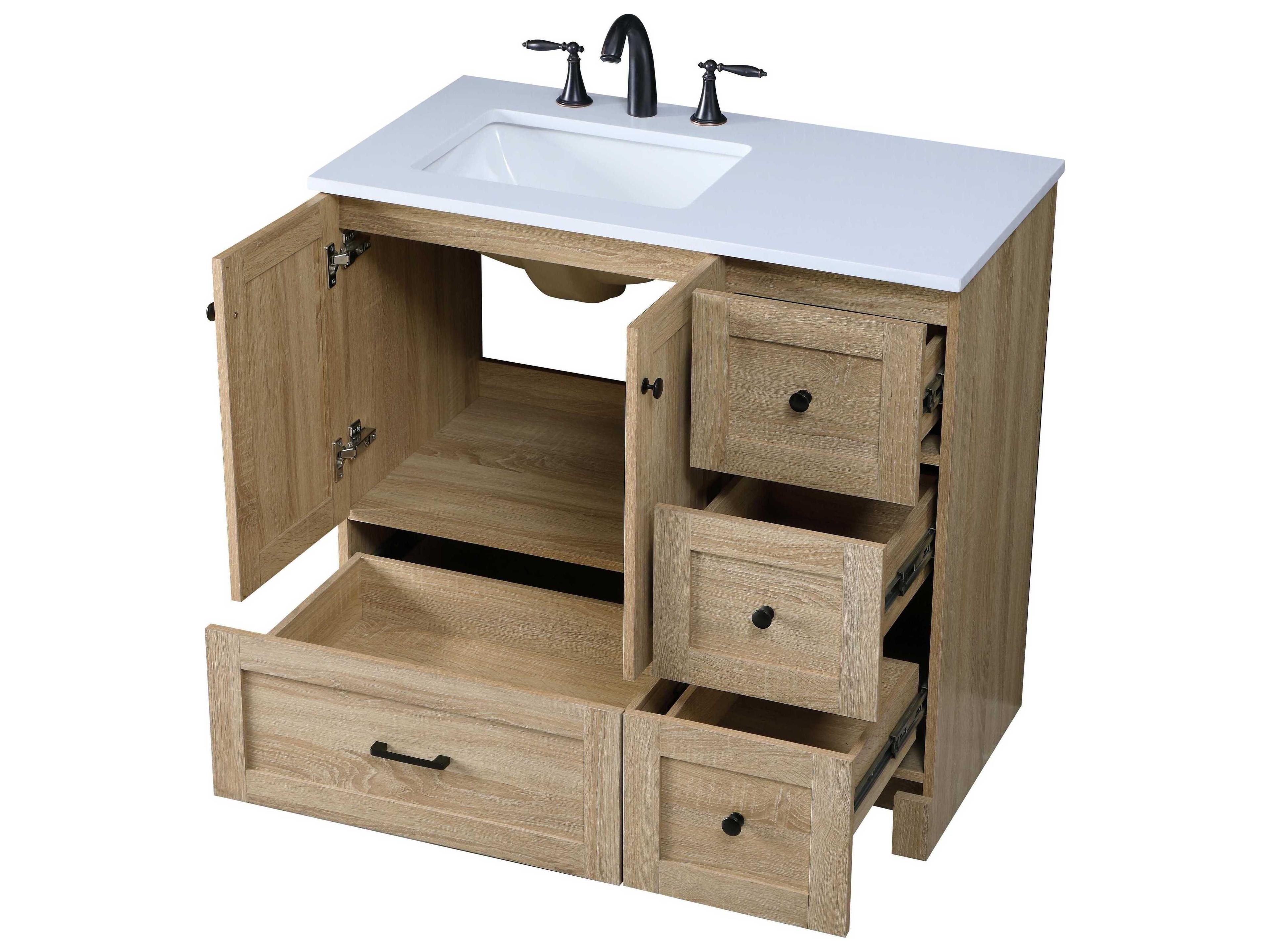 Elegant Lighting Soma 36" Mango Wood Vanity