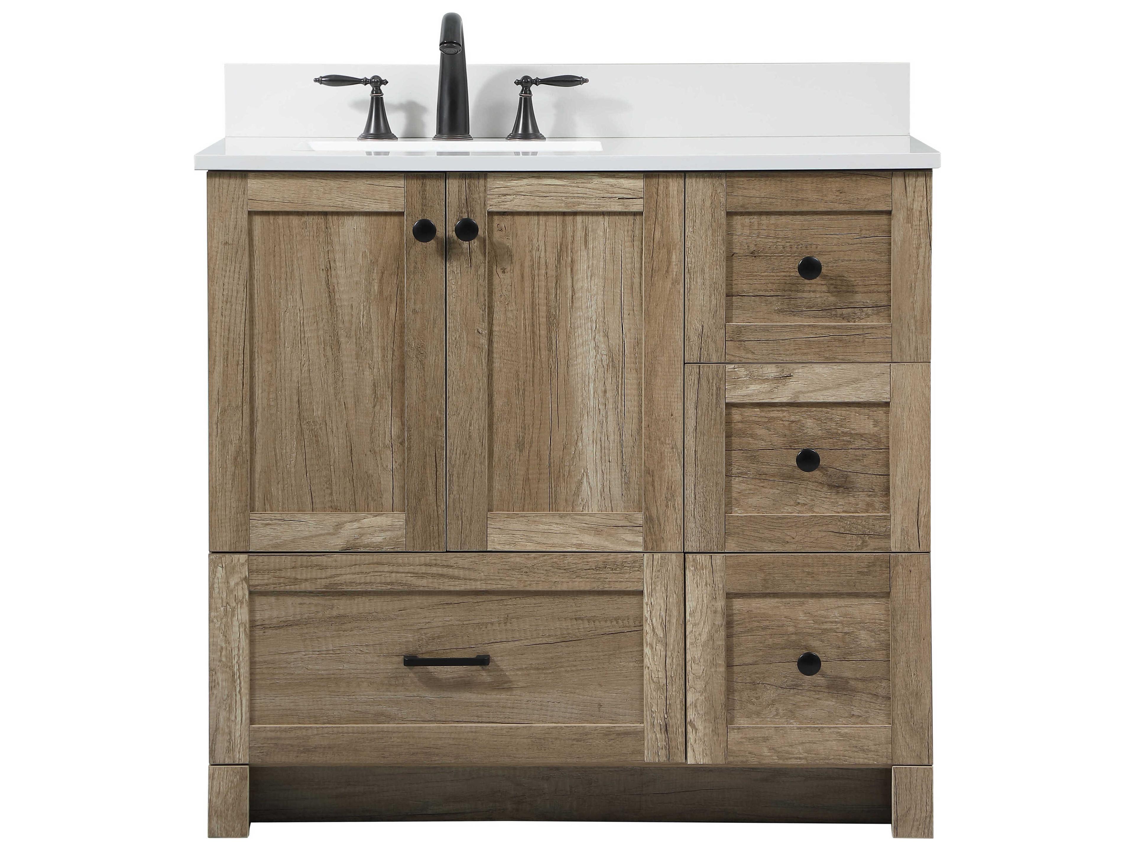 Soma 36 Inch Single Bathroom Vanity in Natural Oak