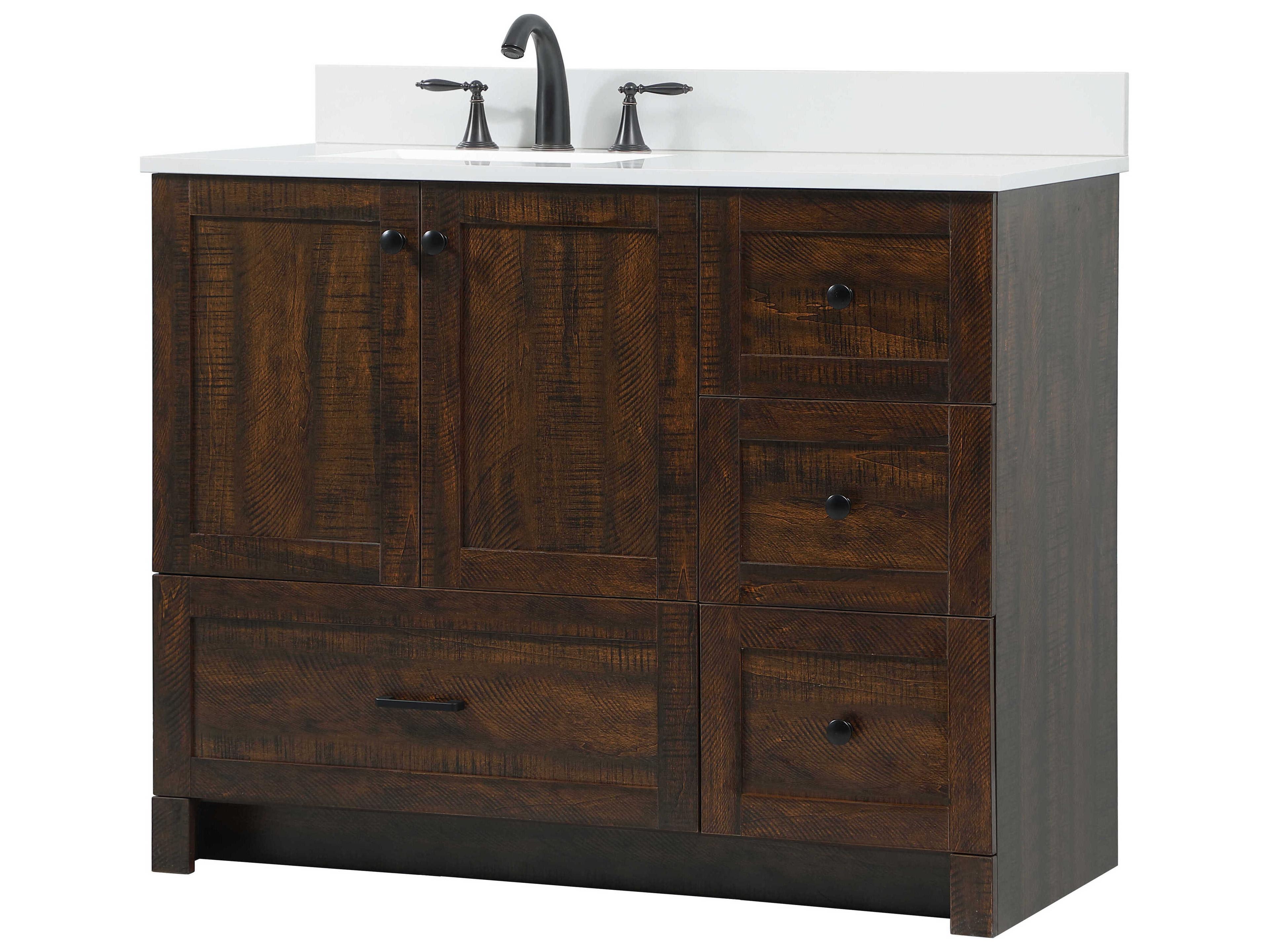 Elegant Lighting Soma Expresso 42" Vanity with Backsplash