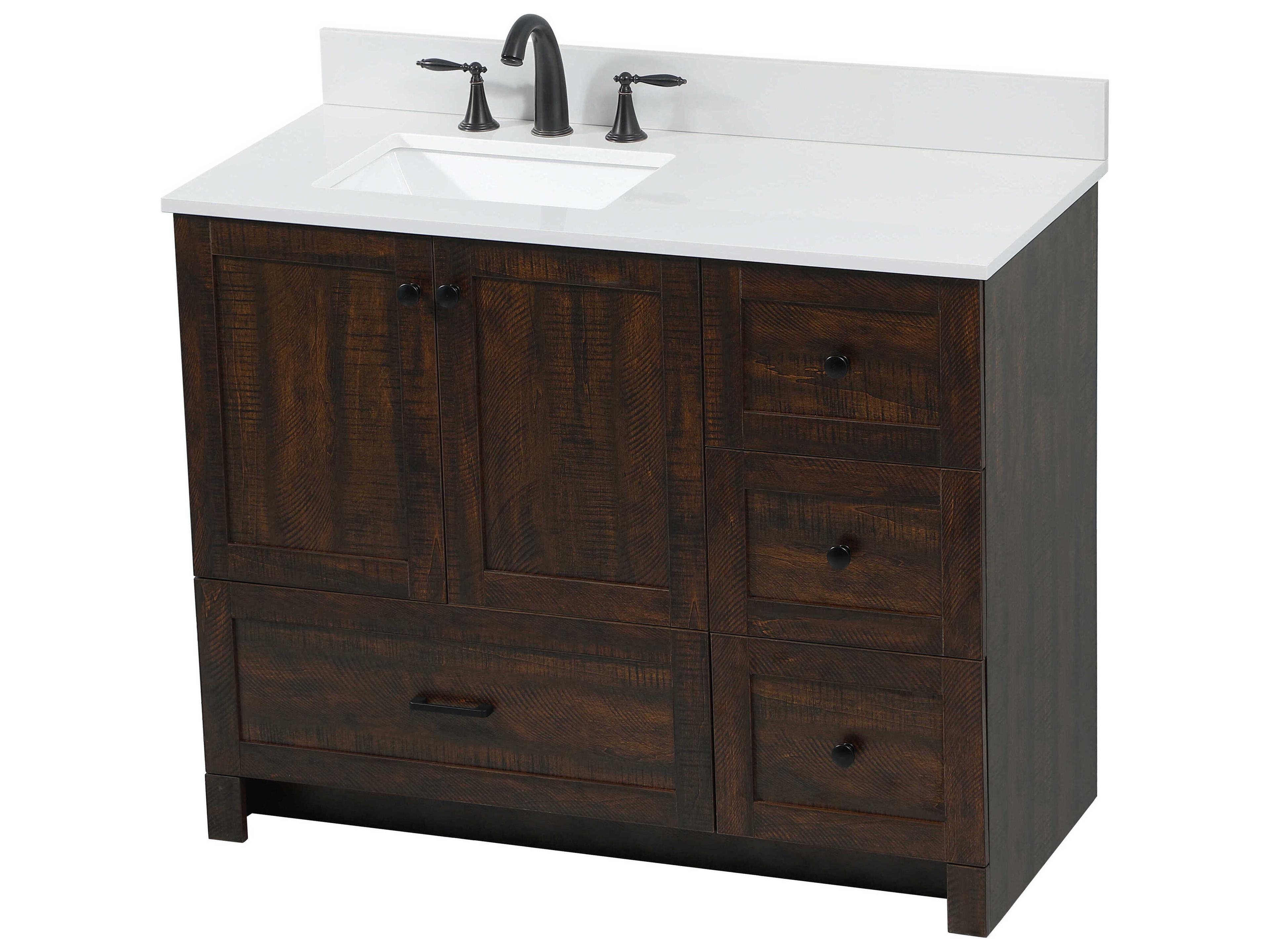 Elegant Lighting Soma Expresso 42" Vanity with Backsplash