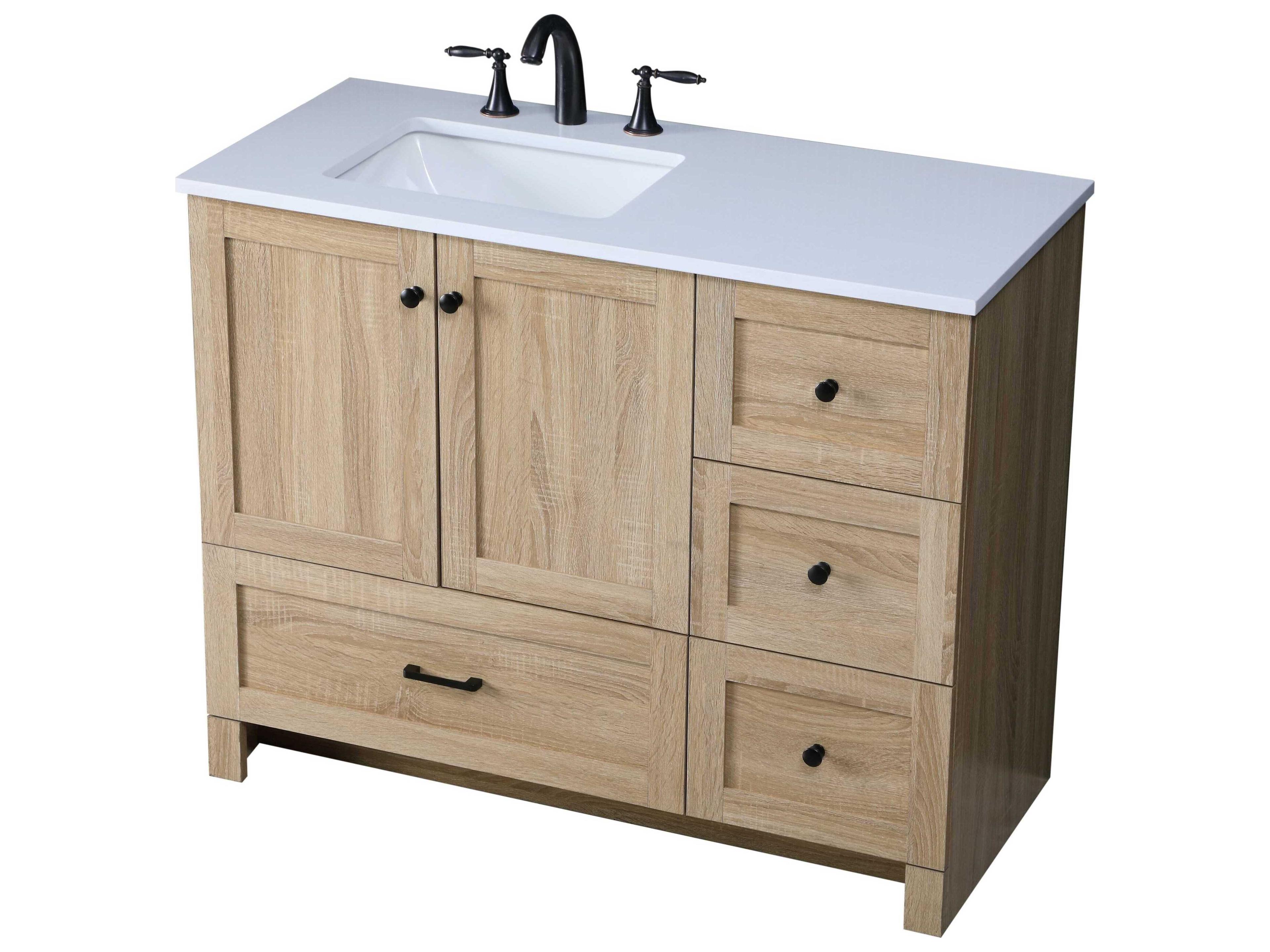 Elegant Lighting Soma 42" Mango Wood Vanity