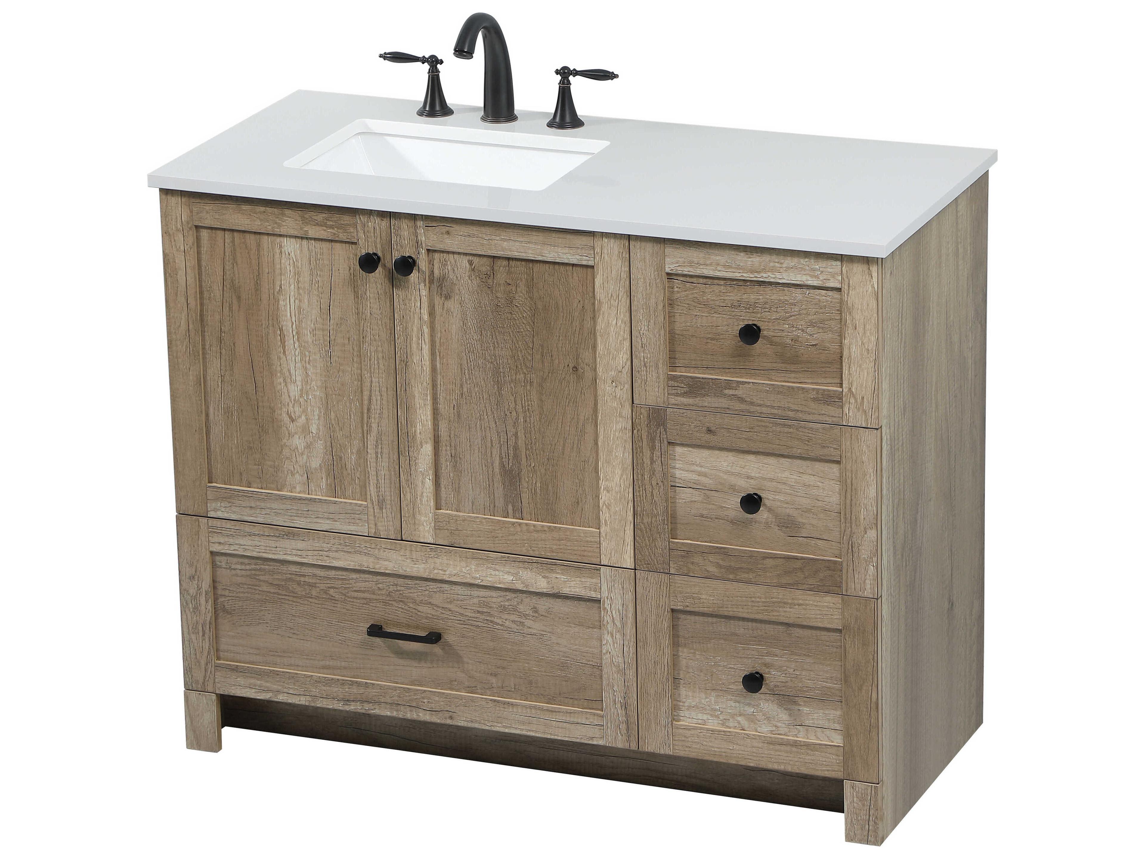 Elegant Lighting Soma Natural Oak 42" Vanity