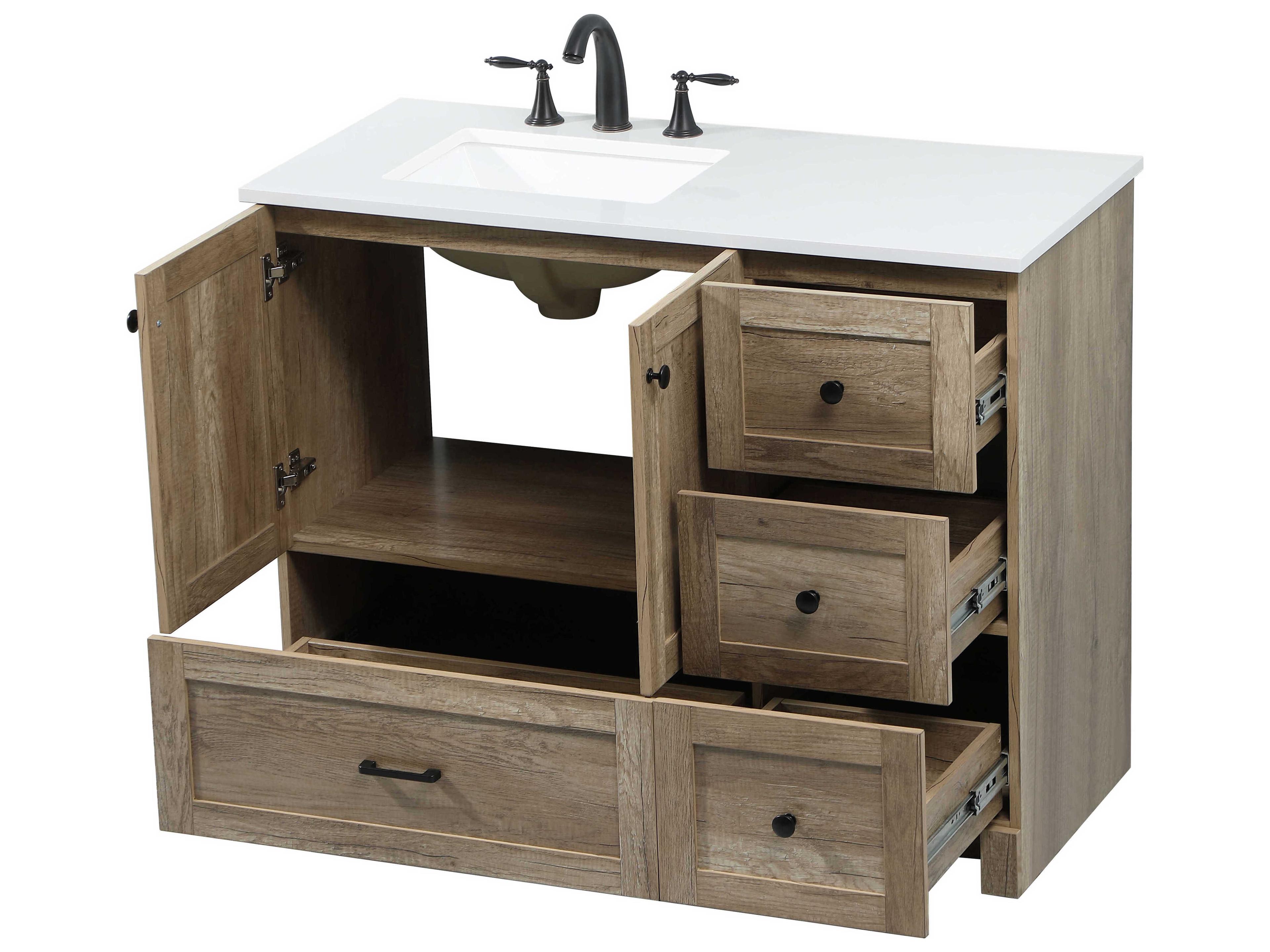 Elegant Lighting Soma Natural Oak 42" Vanity