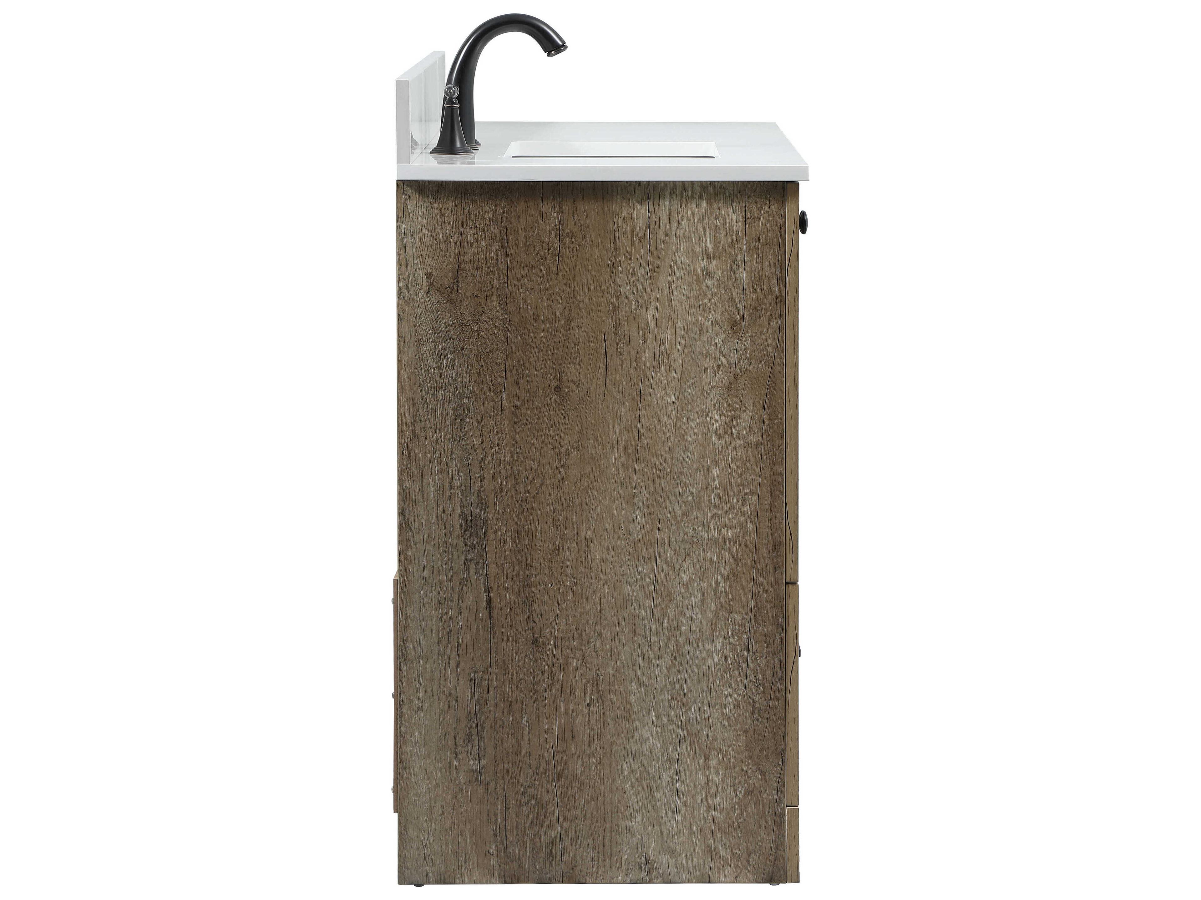 Elegant Lighting Soma Natural Oak 42" Vanity with Backsplash