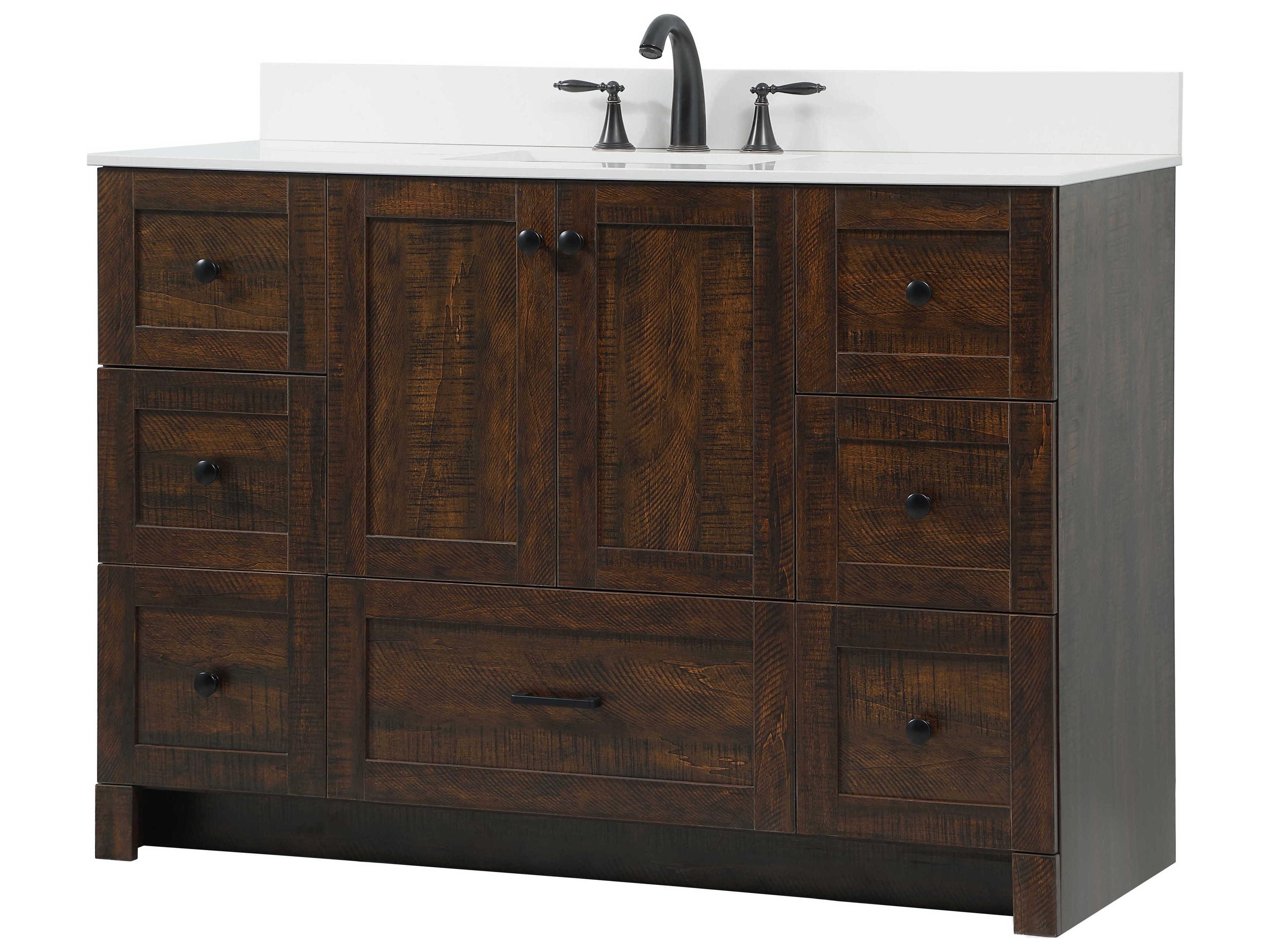 Elegant Lighting Soma Expresso 48" Vanity with Backsplash
