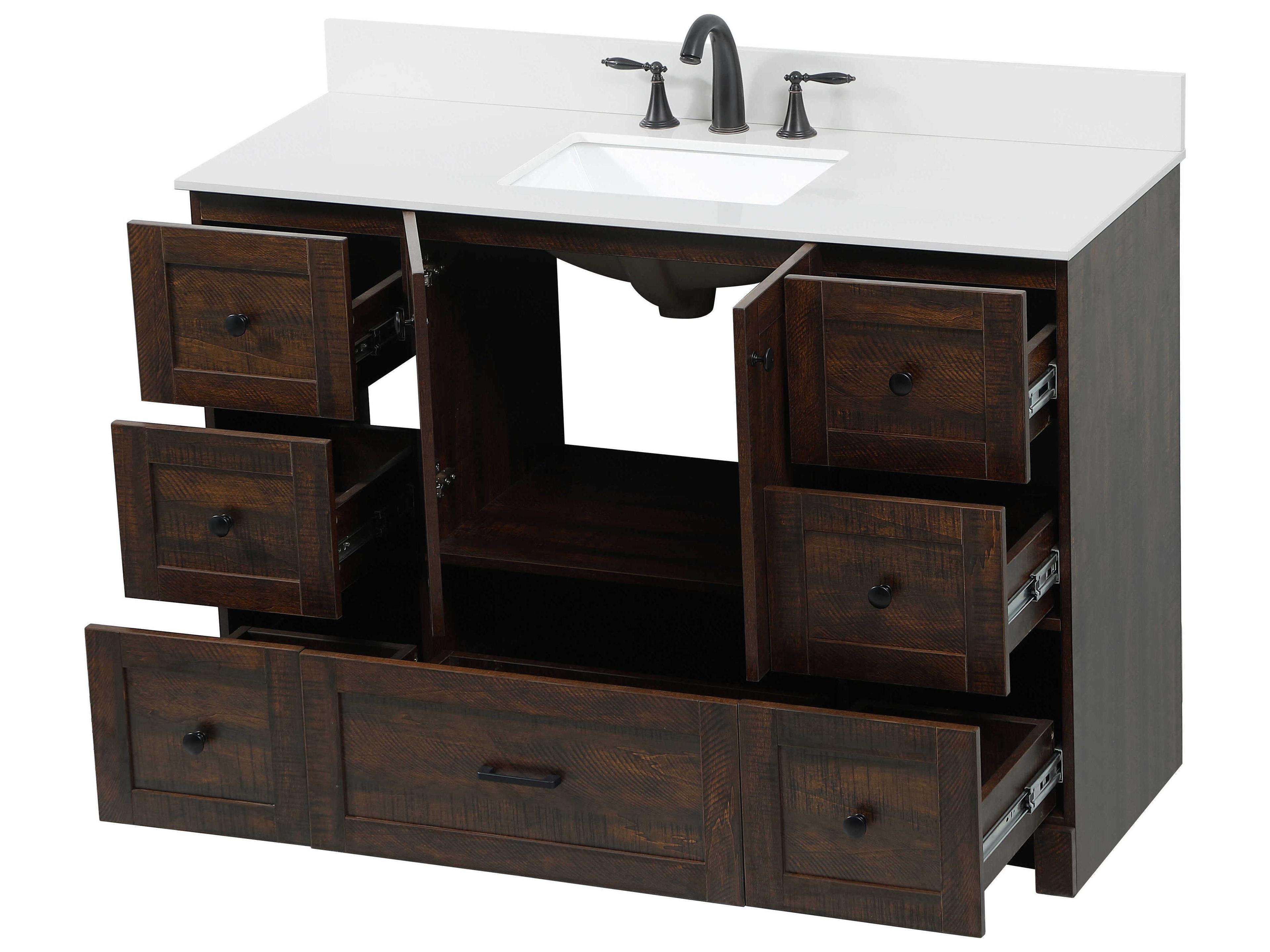 Elegant Lighting Soma Expresso 48" Vanity with Backsplash