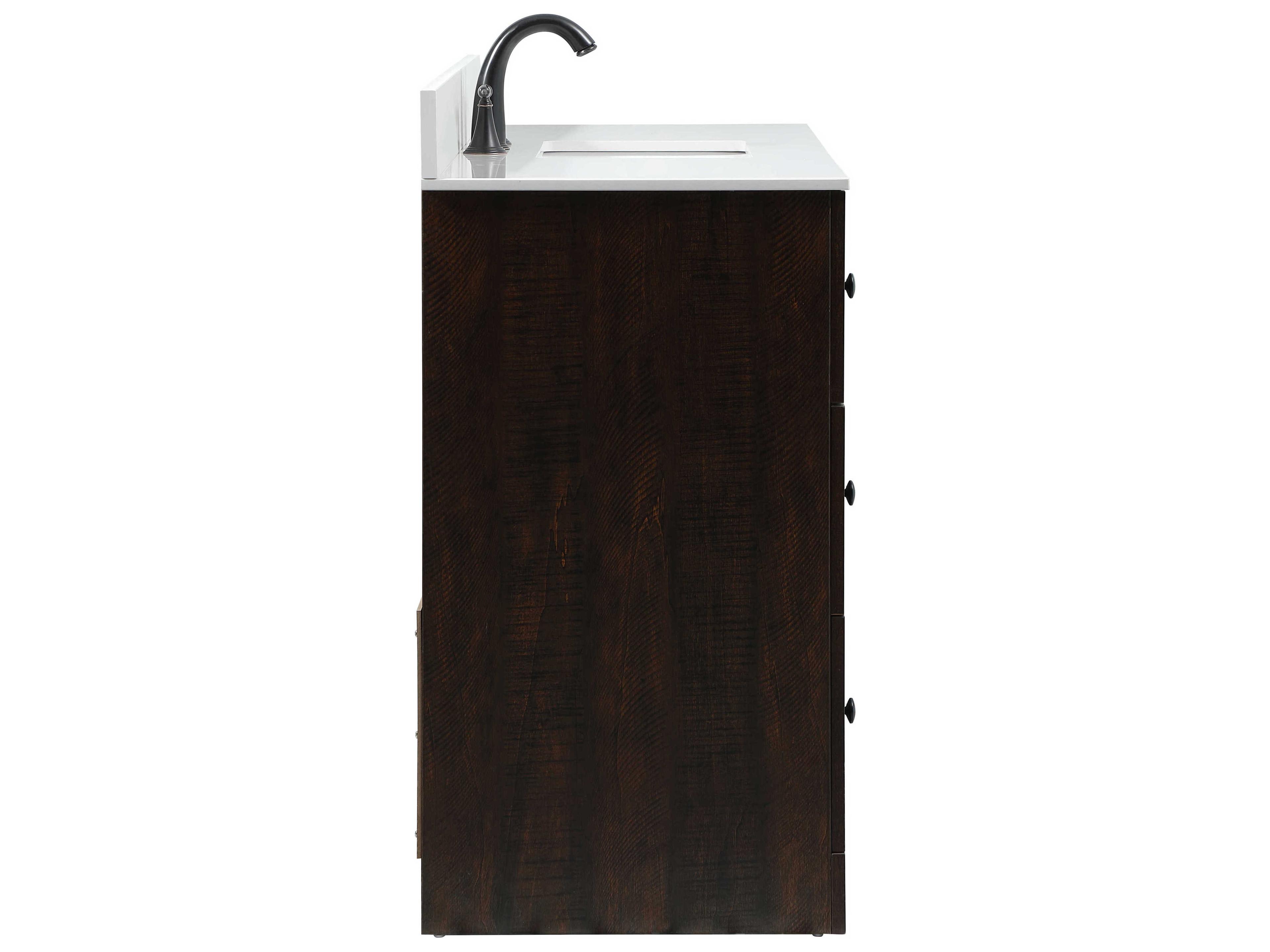 Elegant Lighting Soma Expresso 48" Vanity with Backsplash