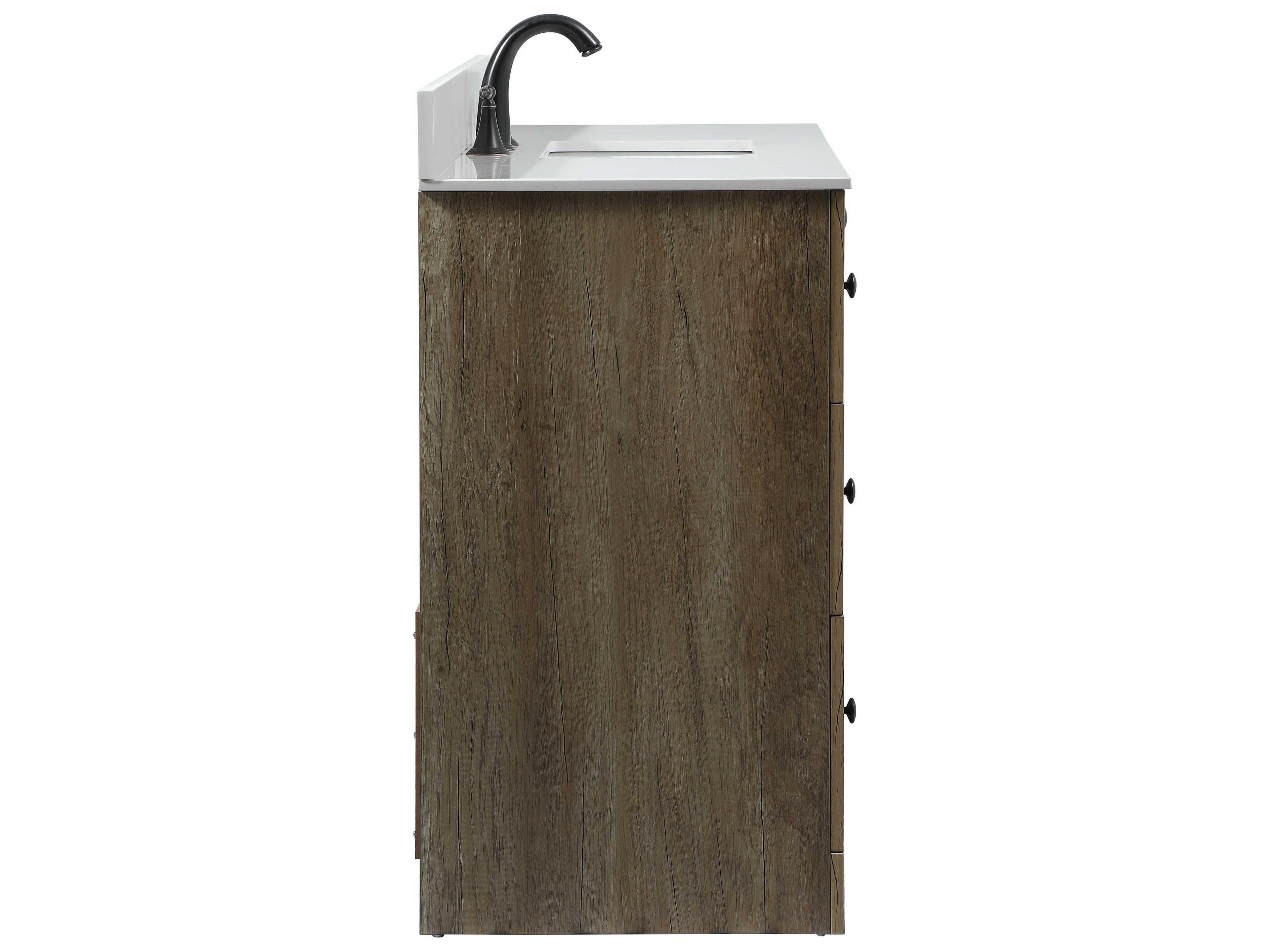 Elegant Lighting Soma Natural Oak 48" Vanity with Backsplash