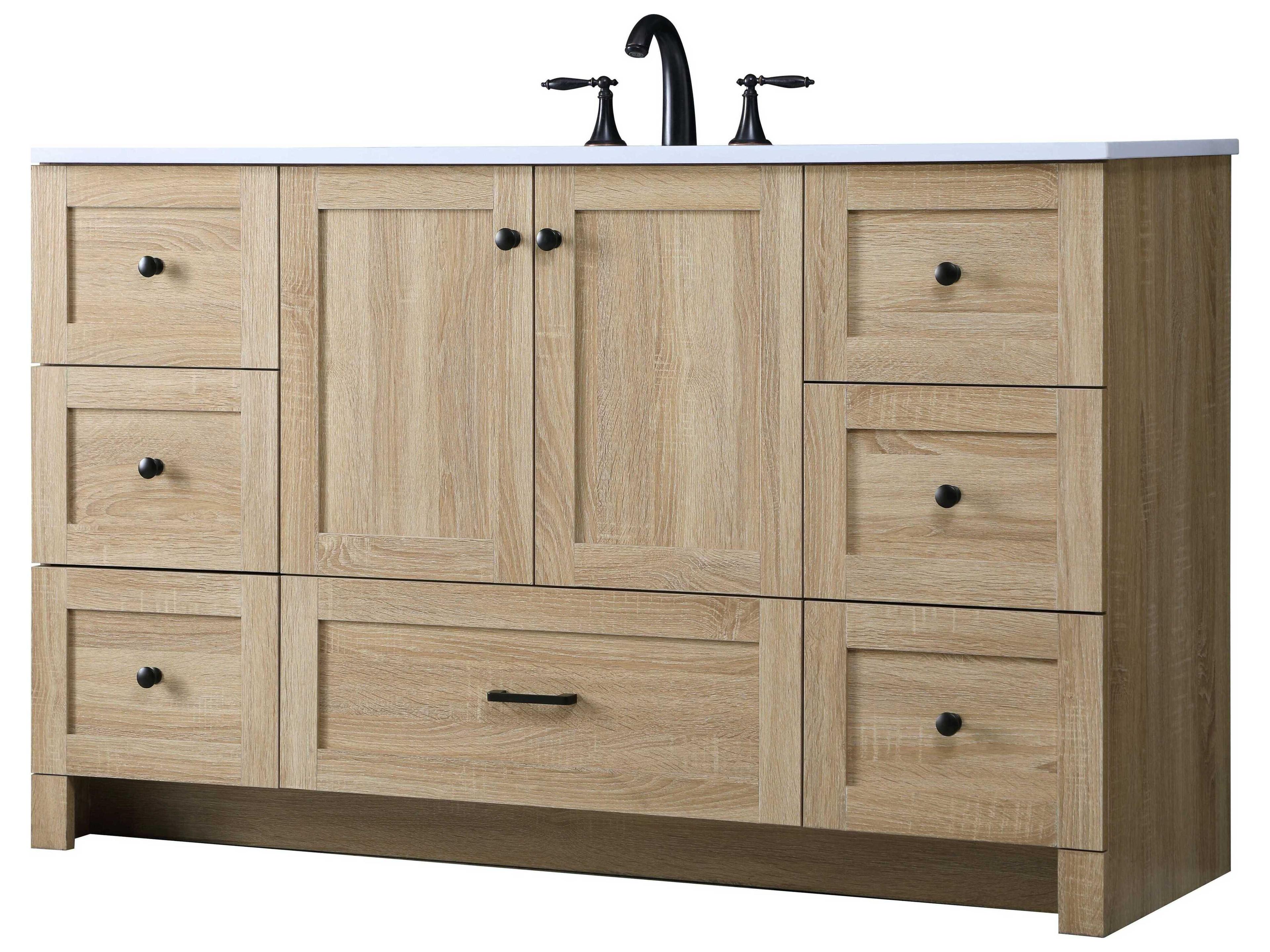 Elegant Lighting Soma 54" Mango Wood Vanity