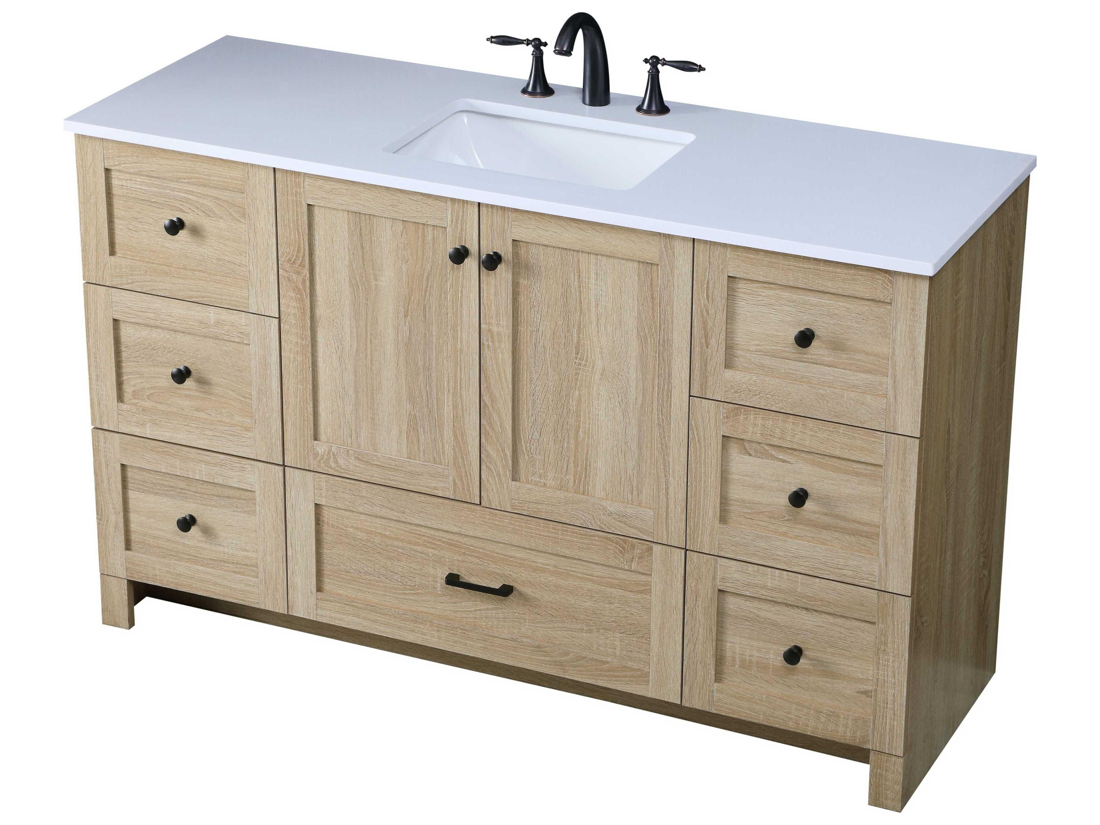 Elegant Lighting Soma 54" Mango Wood Vanity