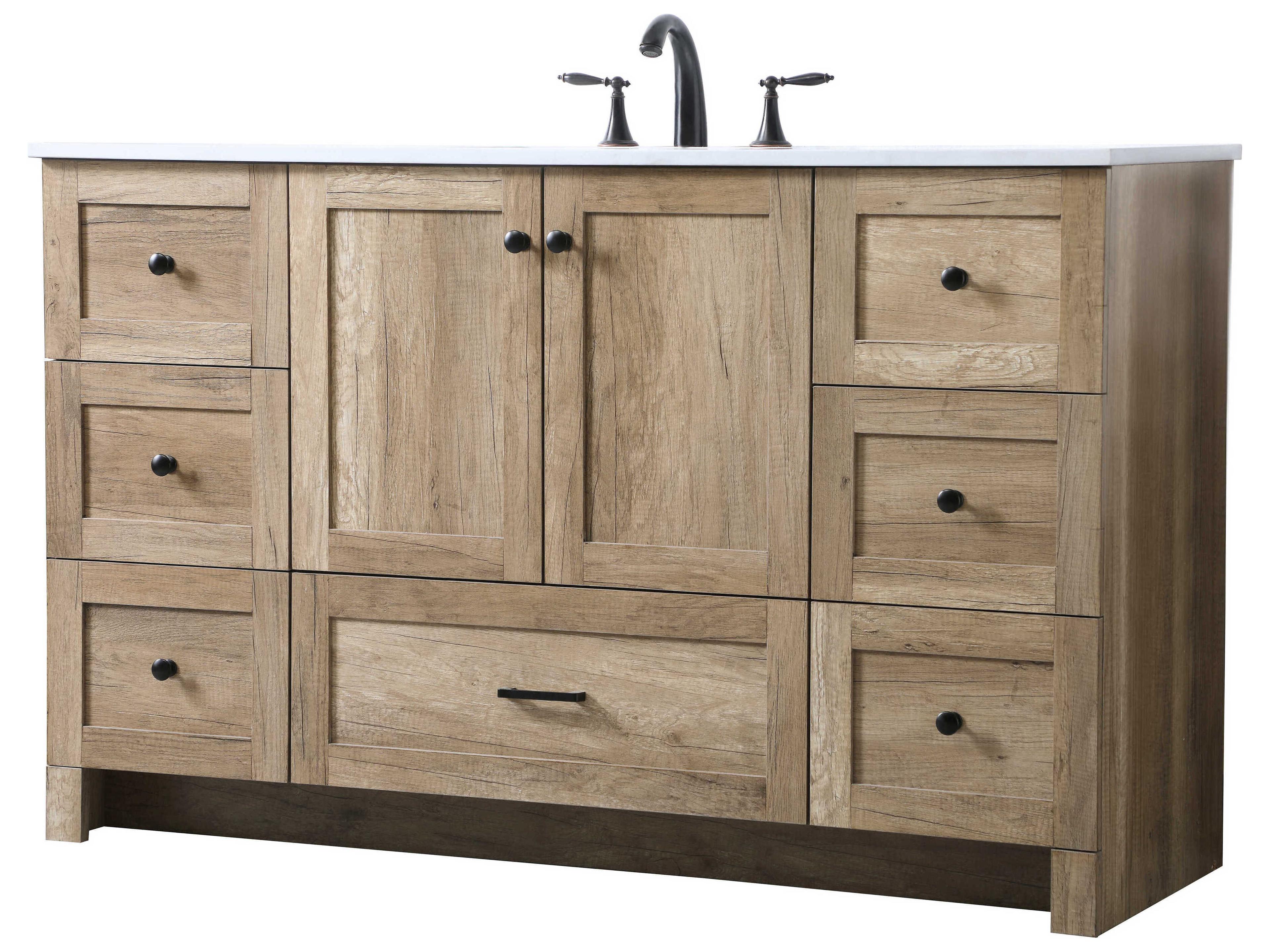 Elegant Lighting Soma Natural Oak Vanity