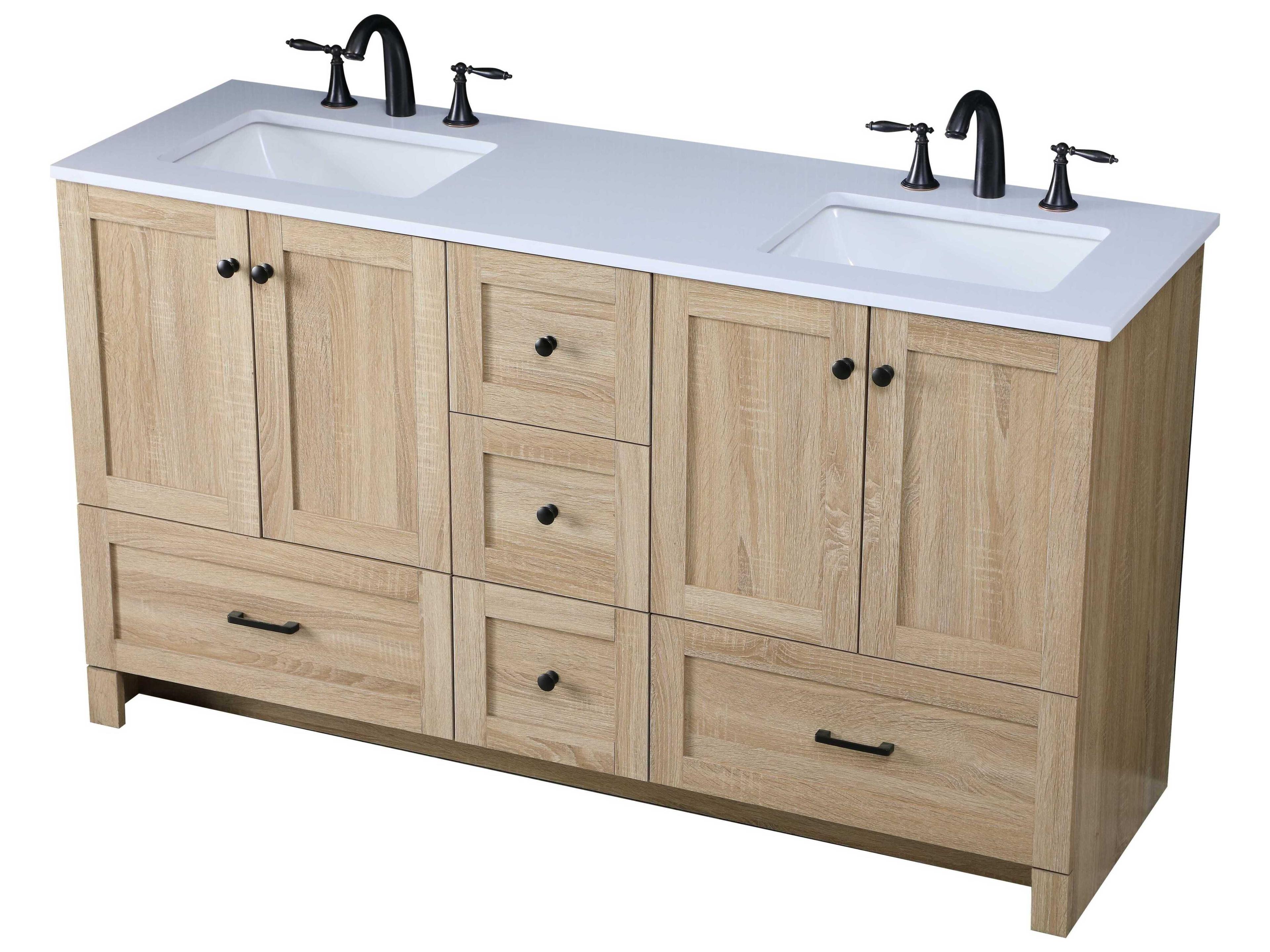 Elegant Lighting Soma 60" Mango Wood Vanity