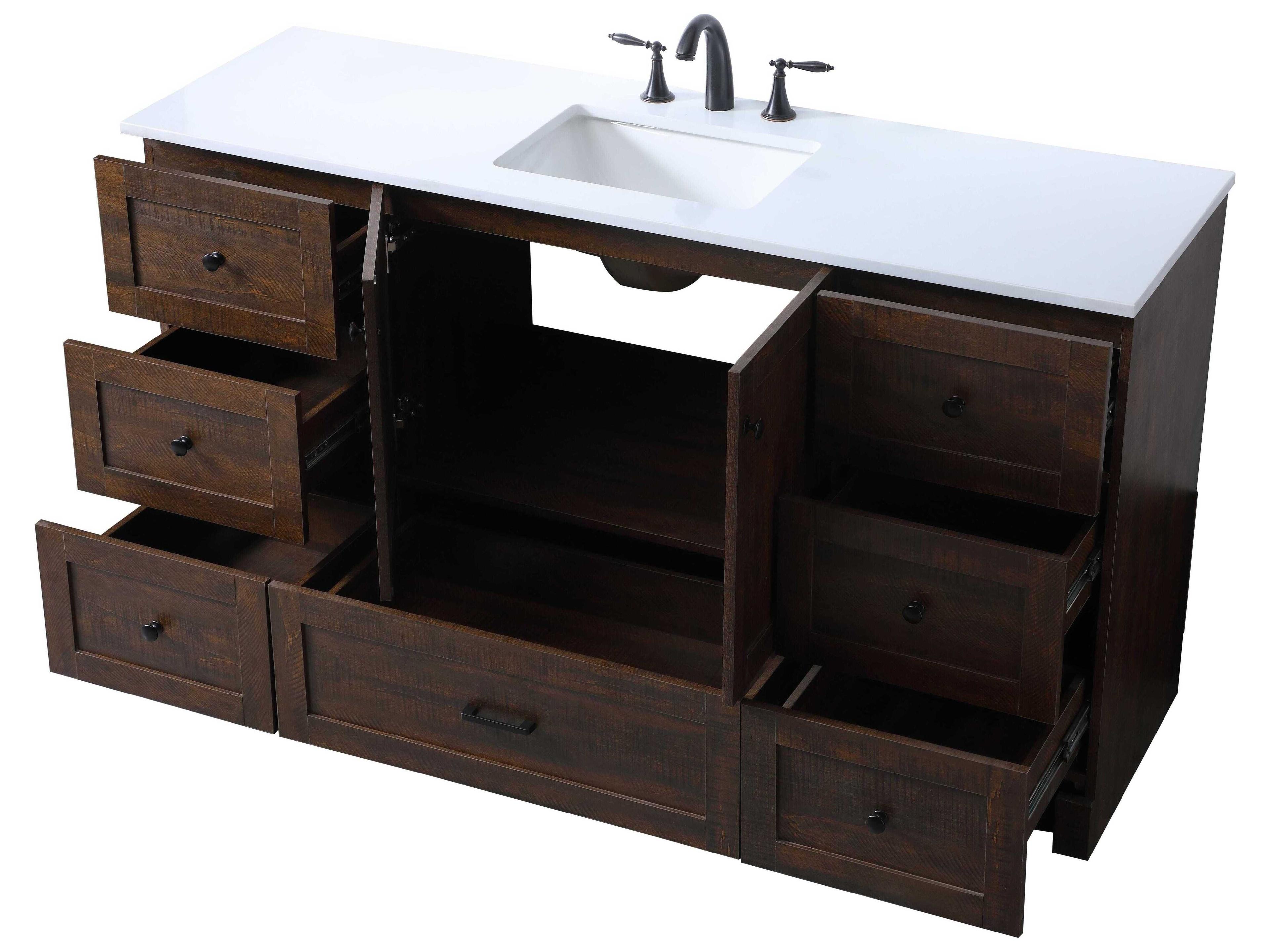 Elegant Lighting Soma Expresso 60" Vanity