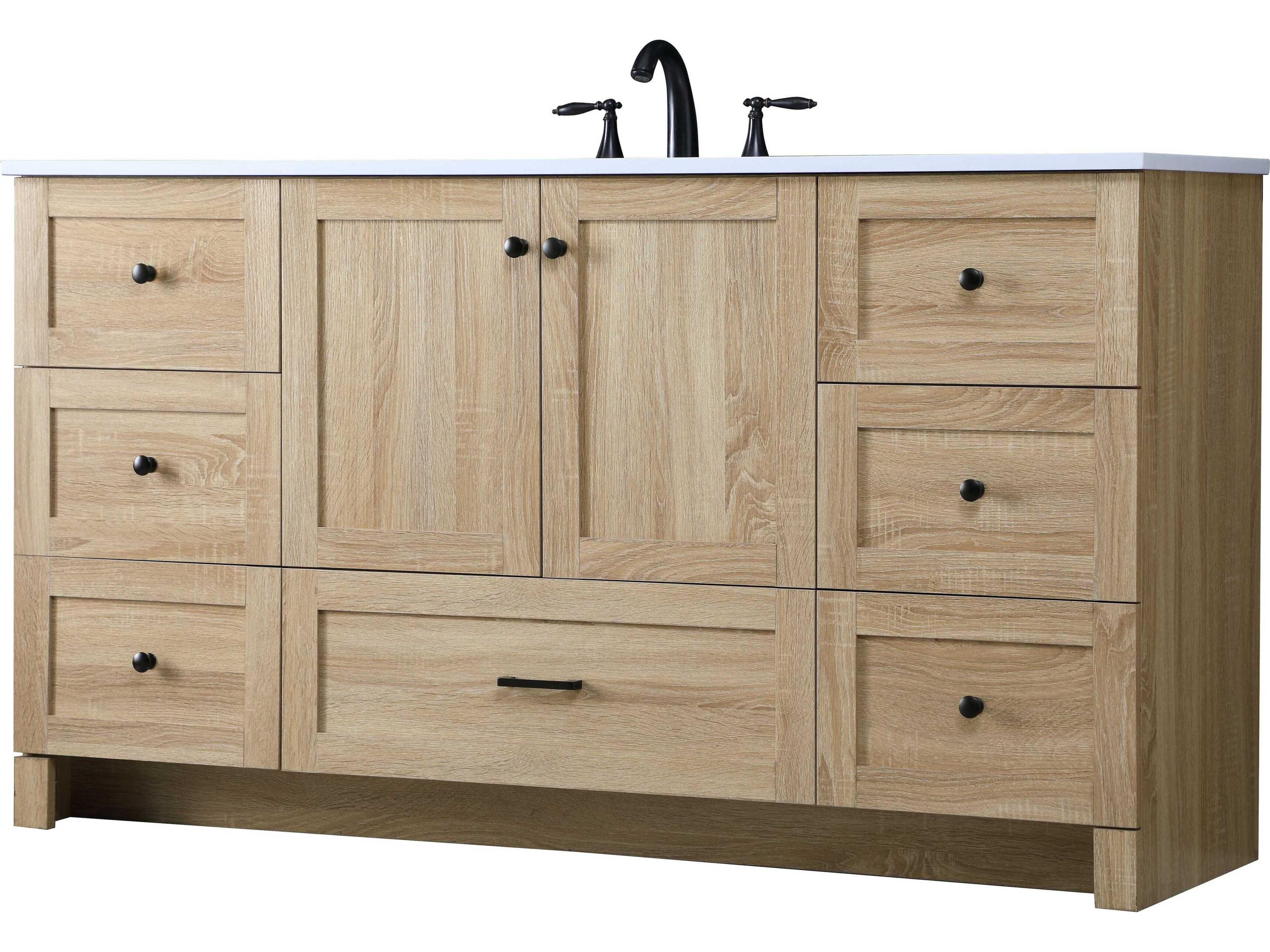 Elegant Lighting Soma 60" Mango Wood Vanity