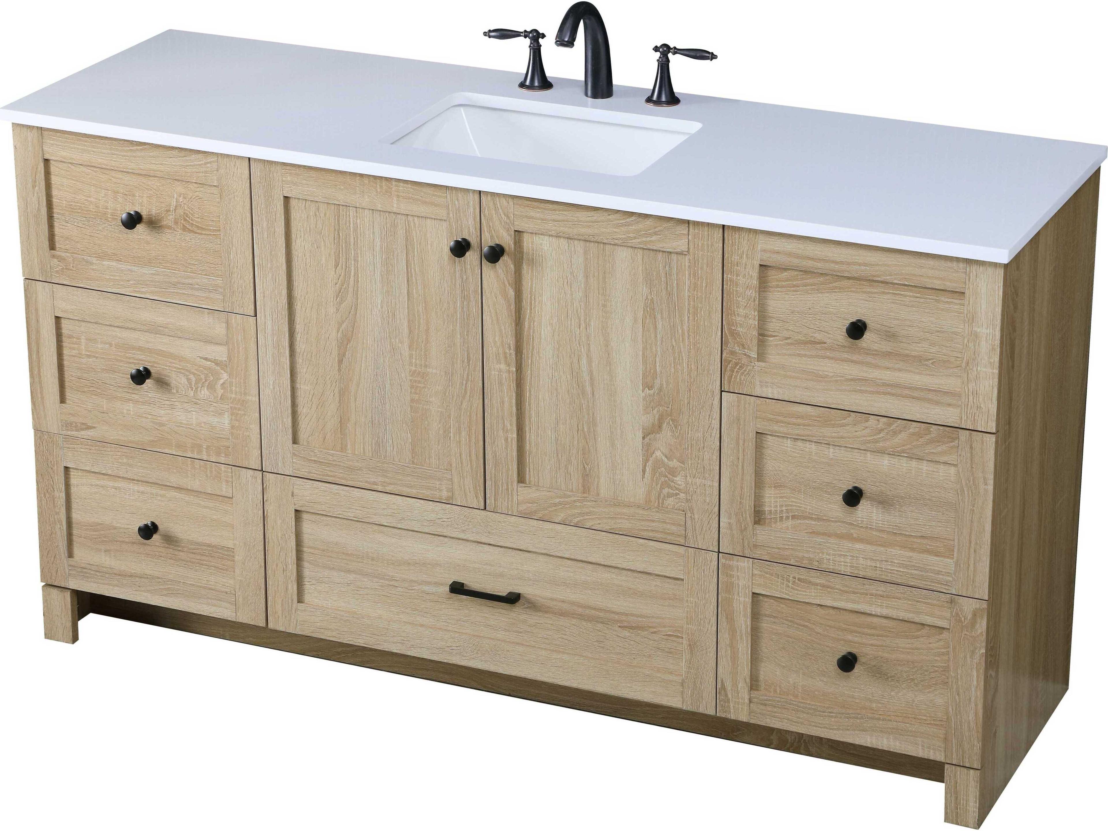 Elegant Lighting Soma 60" Mango Wood Vanity