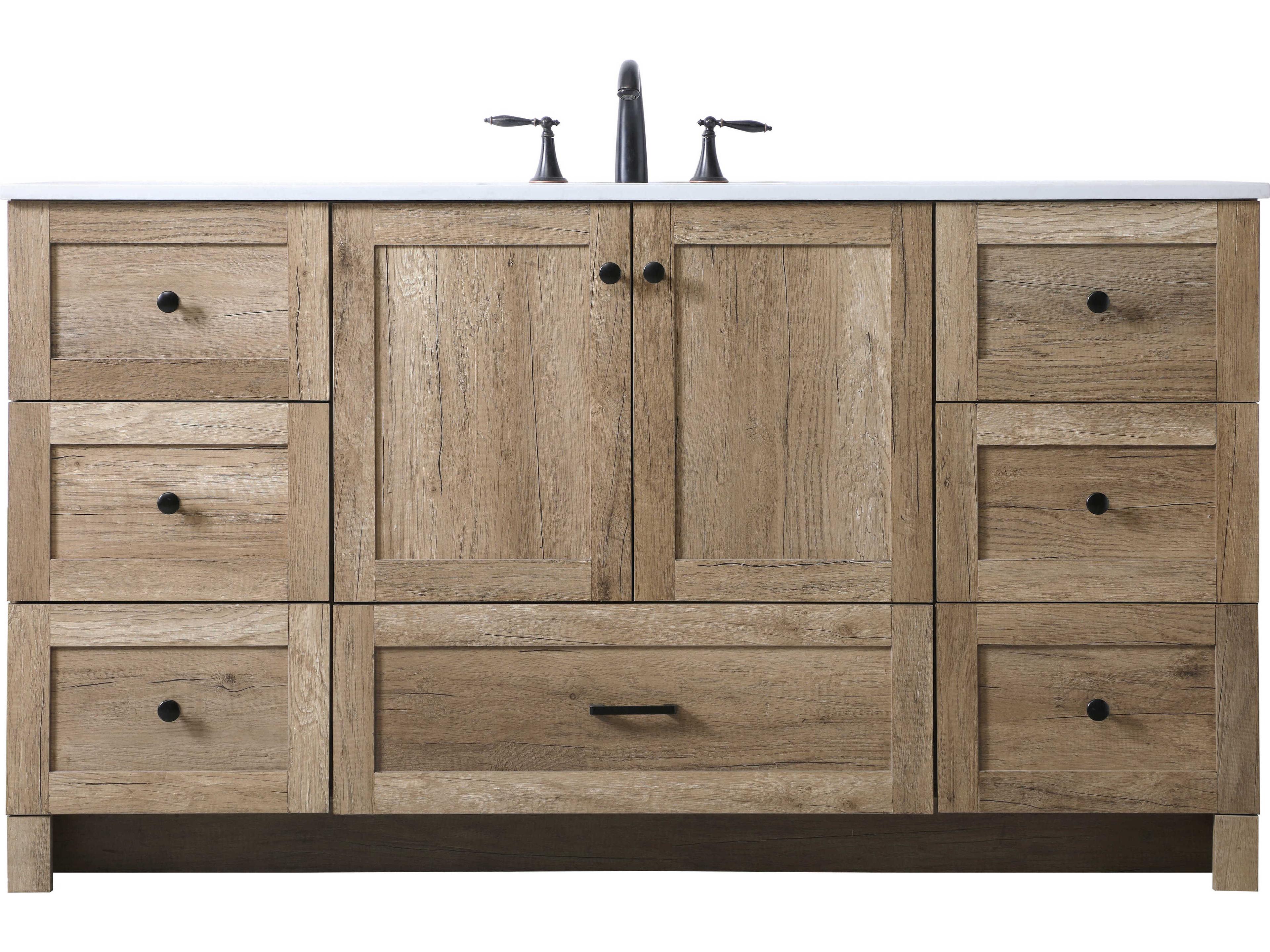 Soma Single Bathroom Vanity in Natural Oak