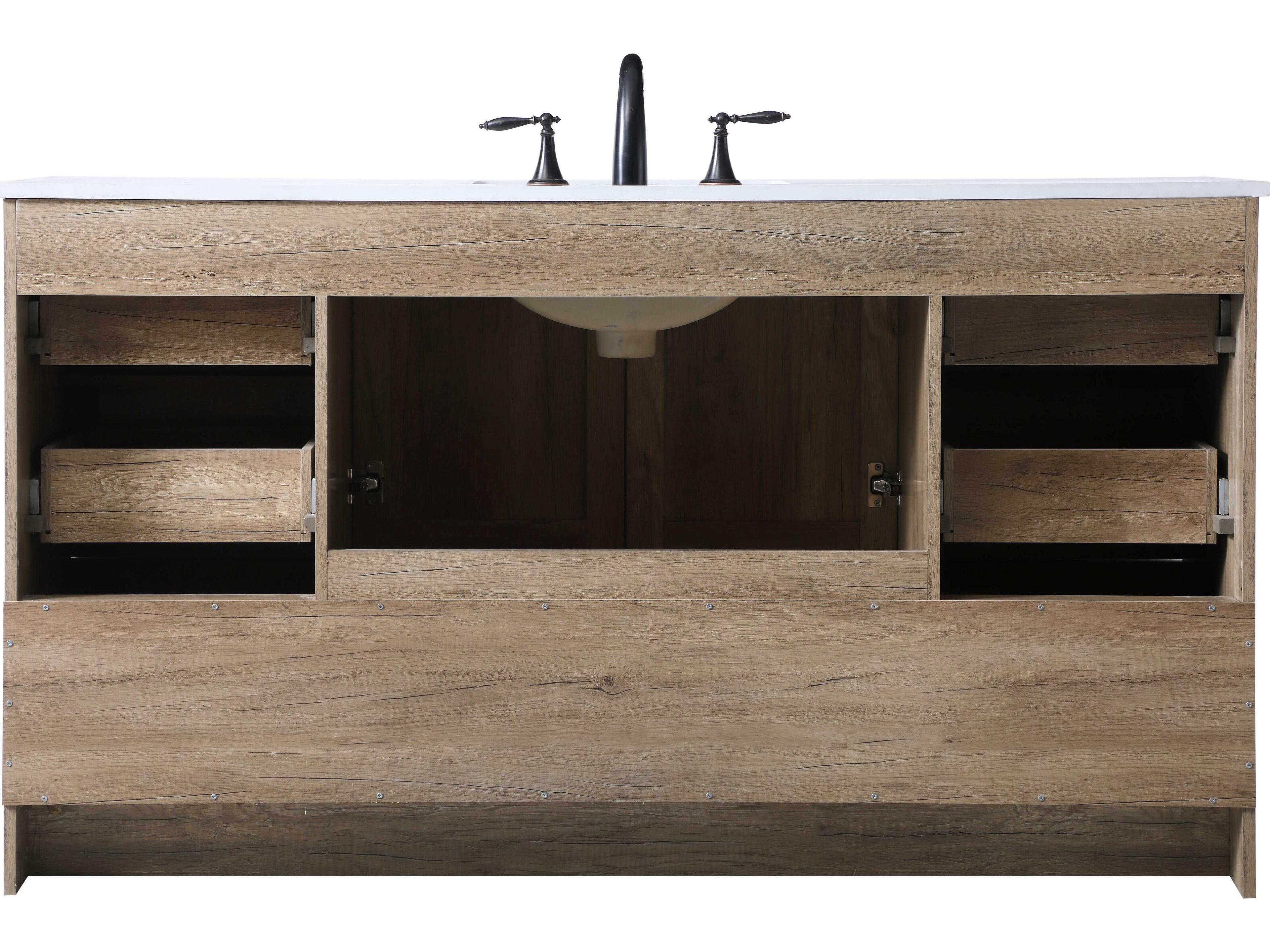 Elegant Lighting Soma Natural Oak Vanity