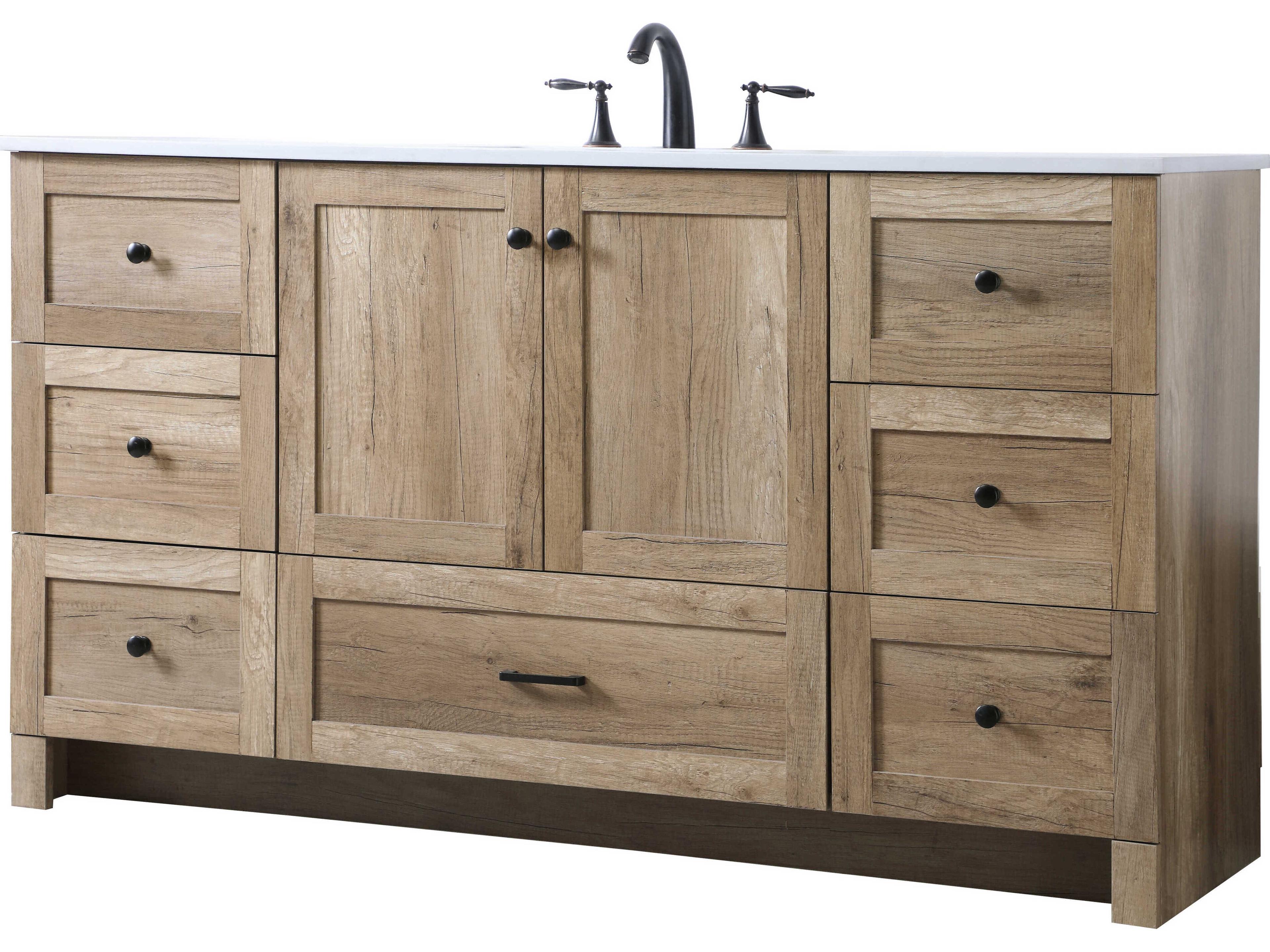 Elegant Lighting Soma Natural Oak Vanity