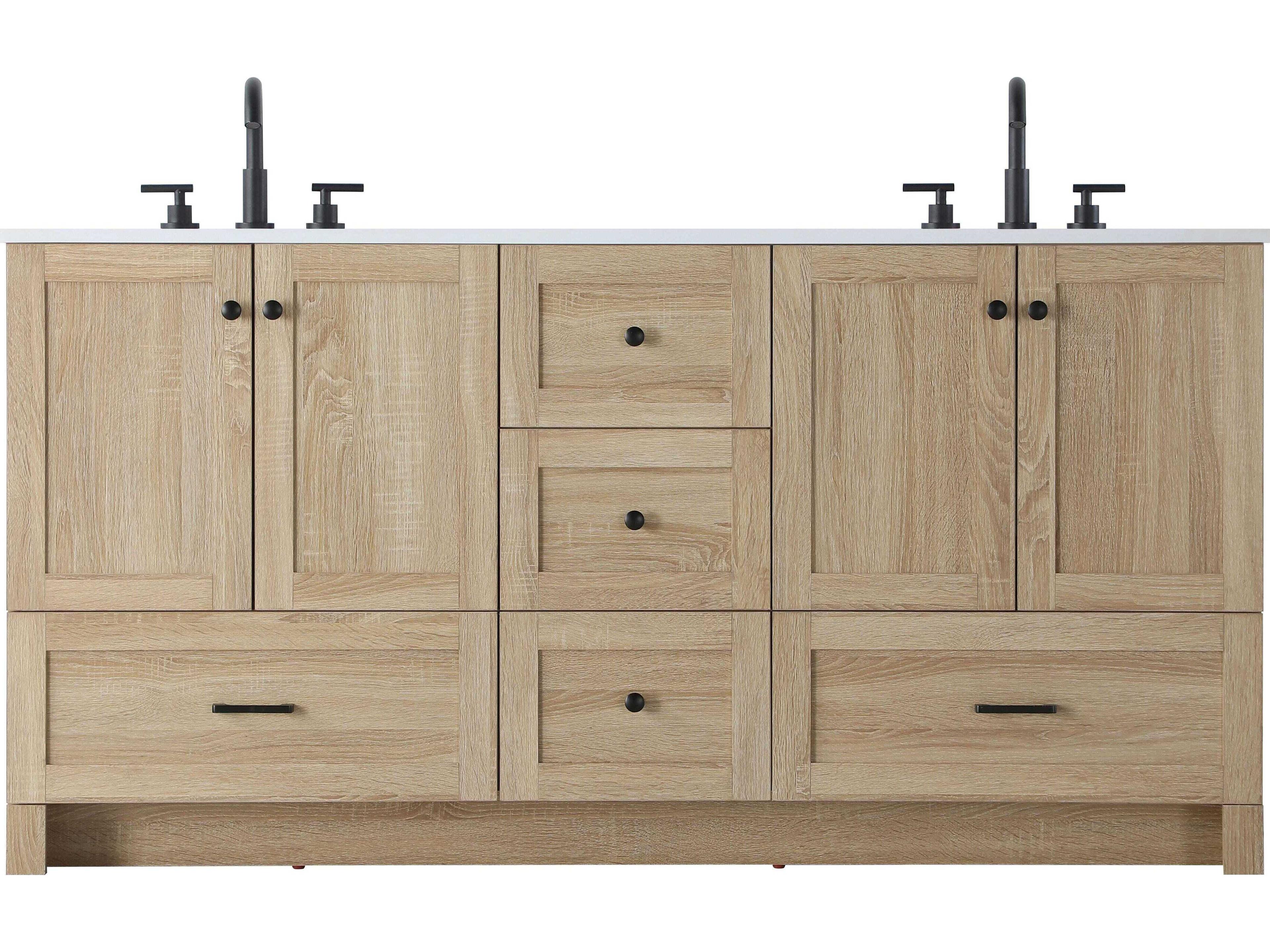 Soma 66-Inch Double Vanity in Mango Wood