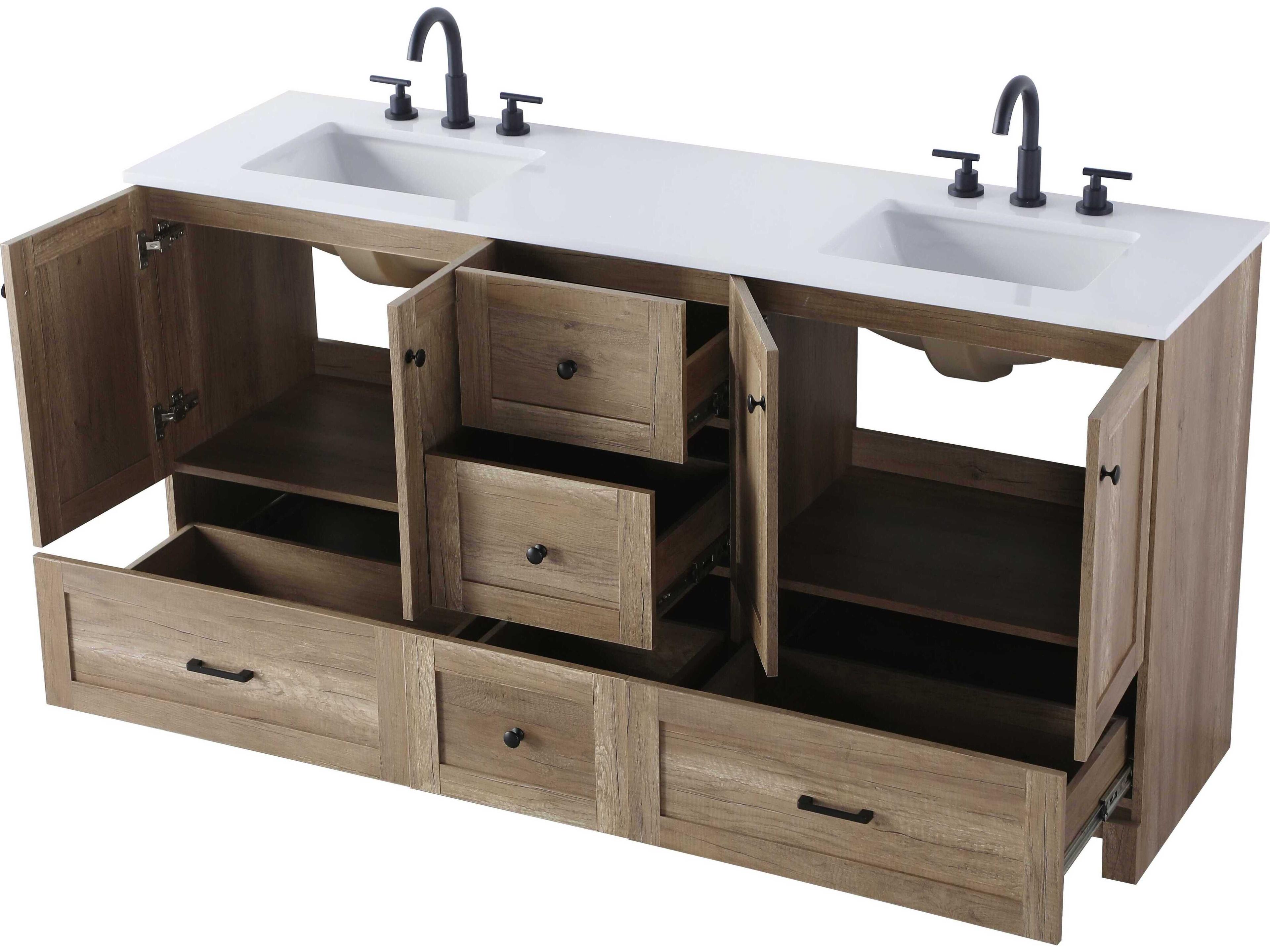 Elegant Lighting Soma Natural Oak Vanity